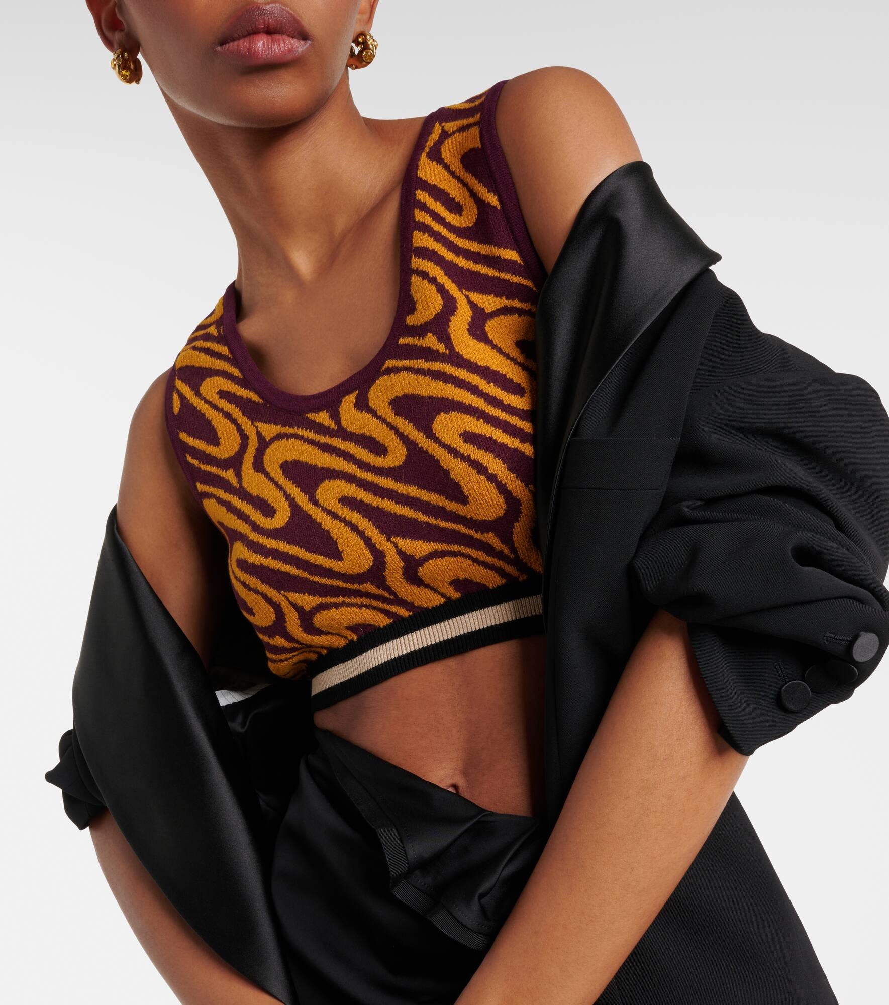 Printed crop top - 4