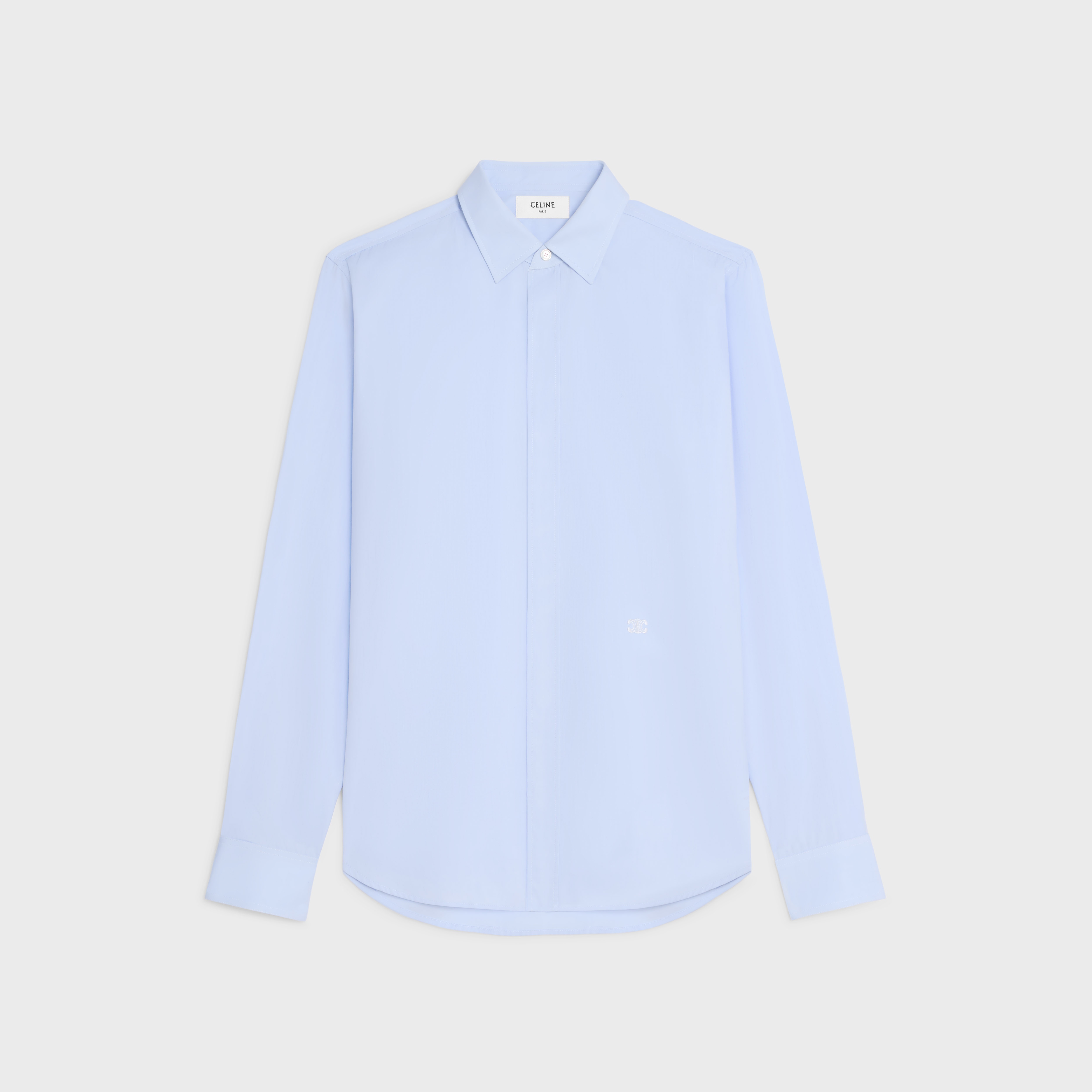 loose shirt in cotton poplin - 1