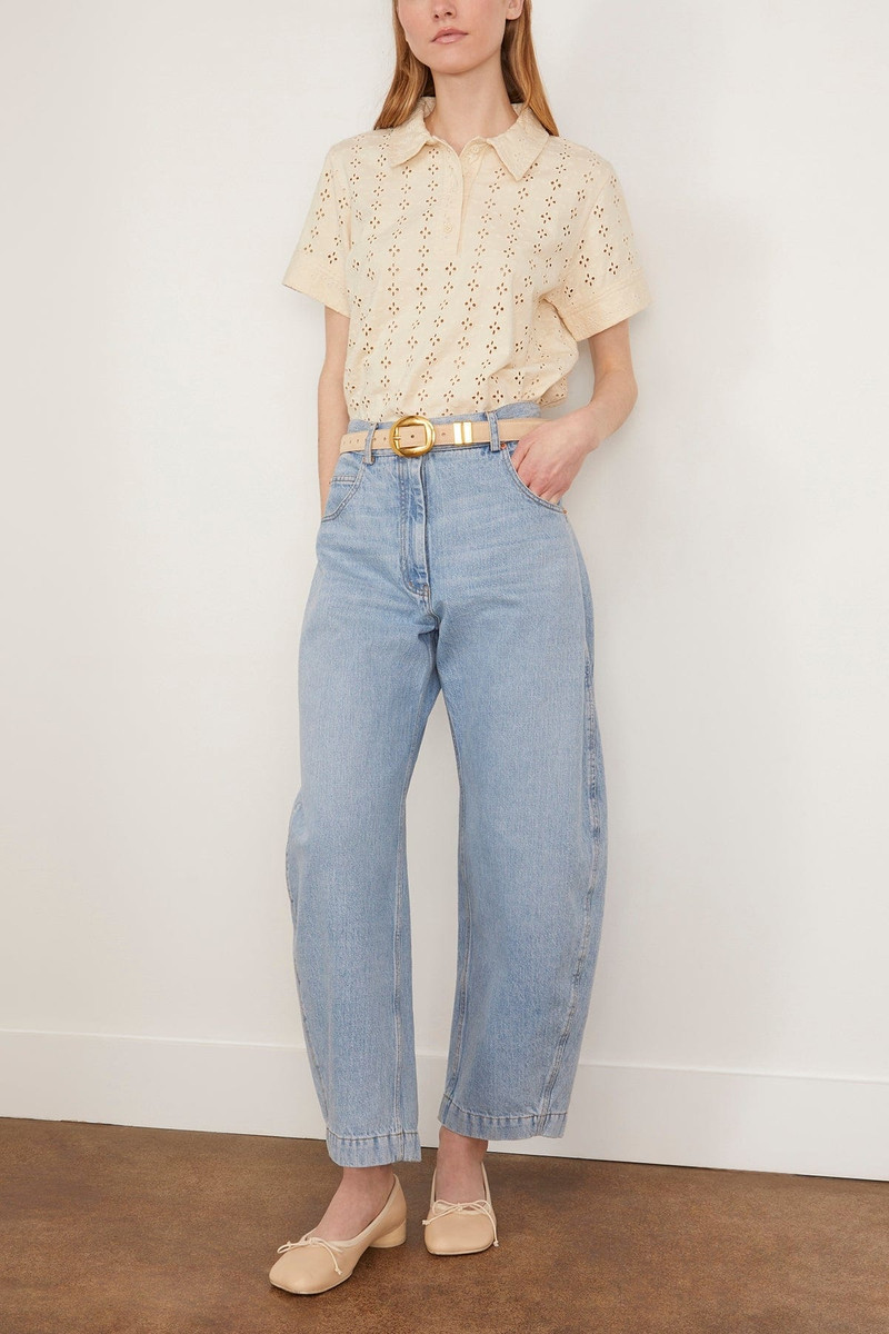 RACHEL COMEY Brickett Polo in Ivory outlook