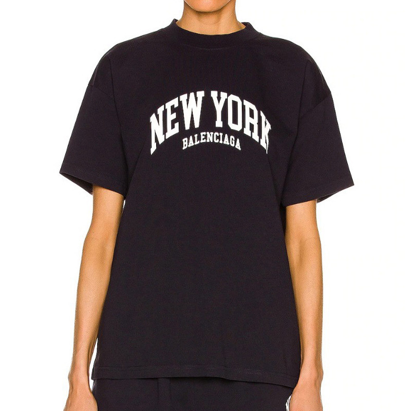 BALENCIAGA Balenciaga Cities New York T-Shirt Medium Fit 'Dark Blue' 612965TLVM23967 outlook
