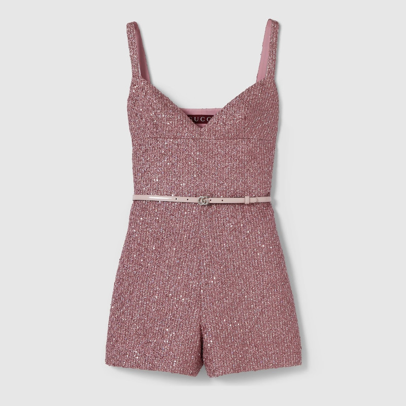 Sequined lamé tweed jumpsuit 1