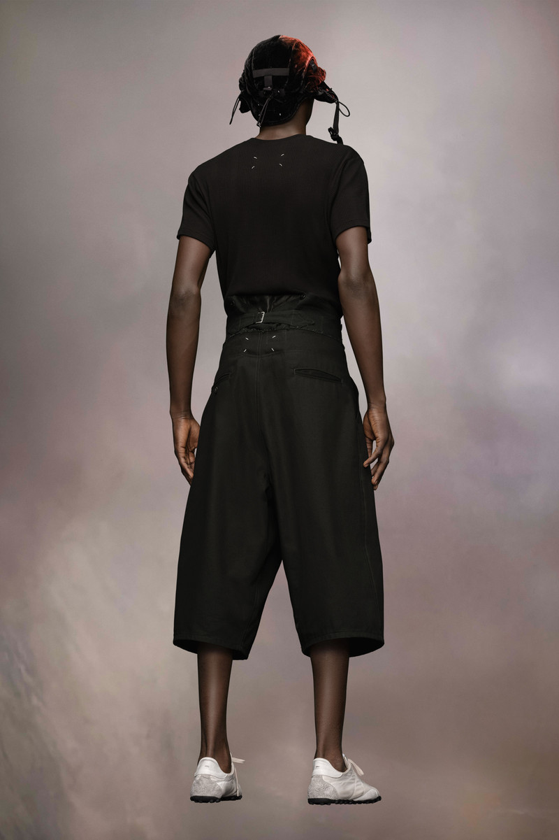 Spliced cotton shorts 5