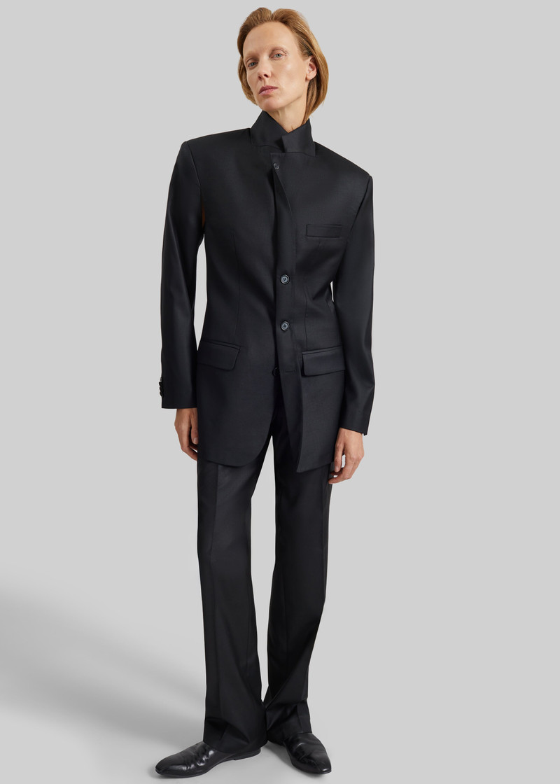 Bettter Folded Blazer With Slits - Black 7