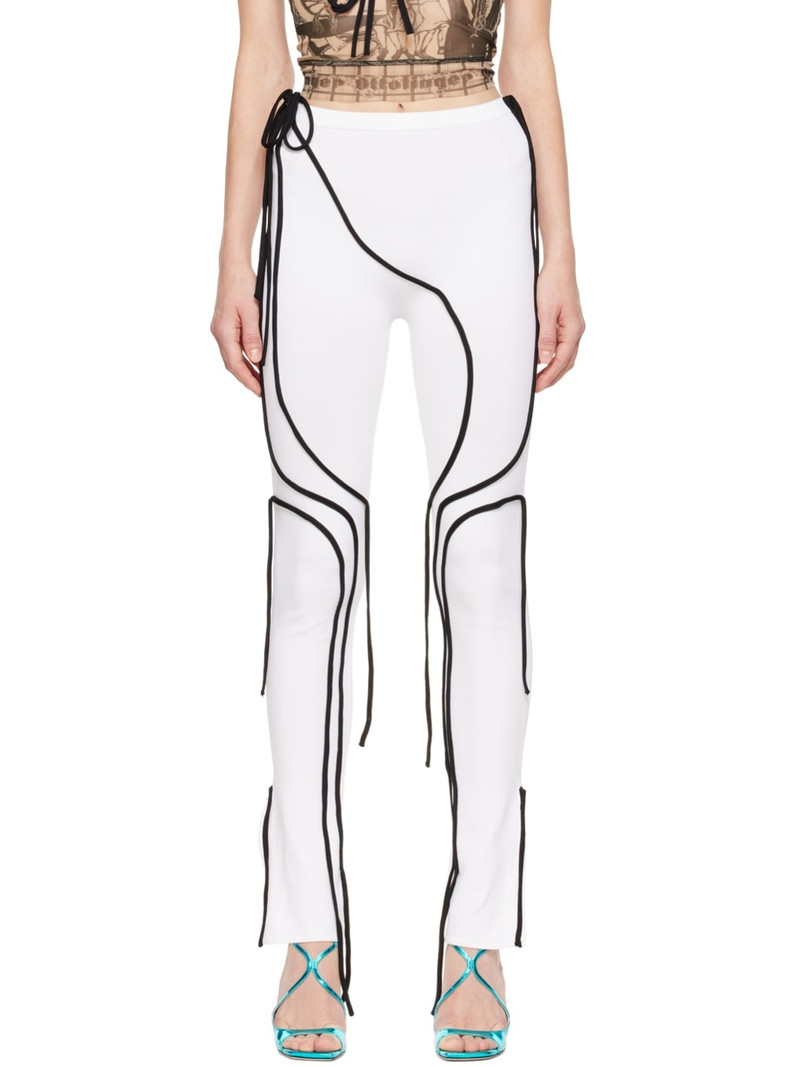 White Strappy Leggings 1