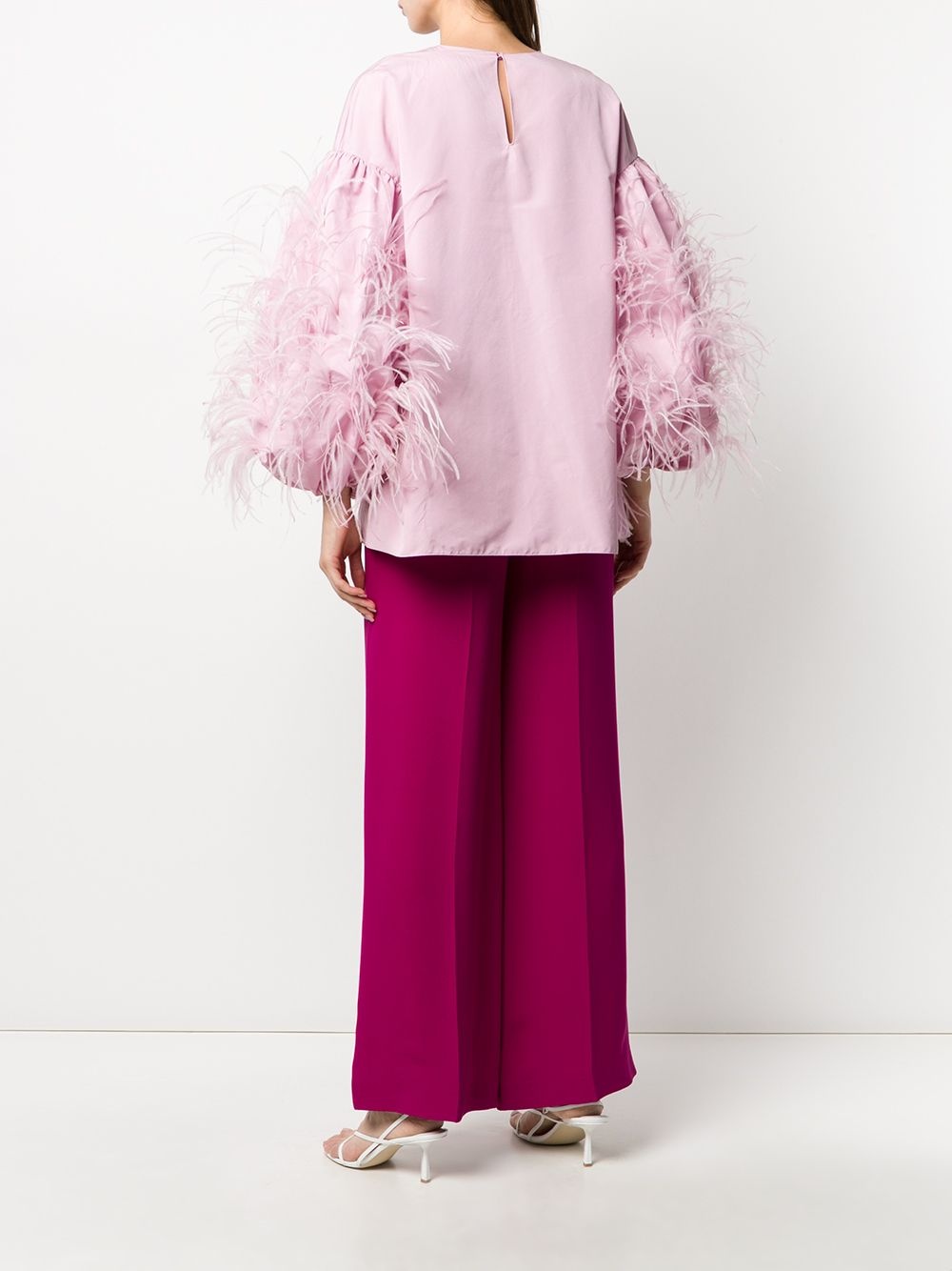 feathered sleeve top - 4