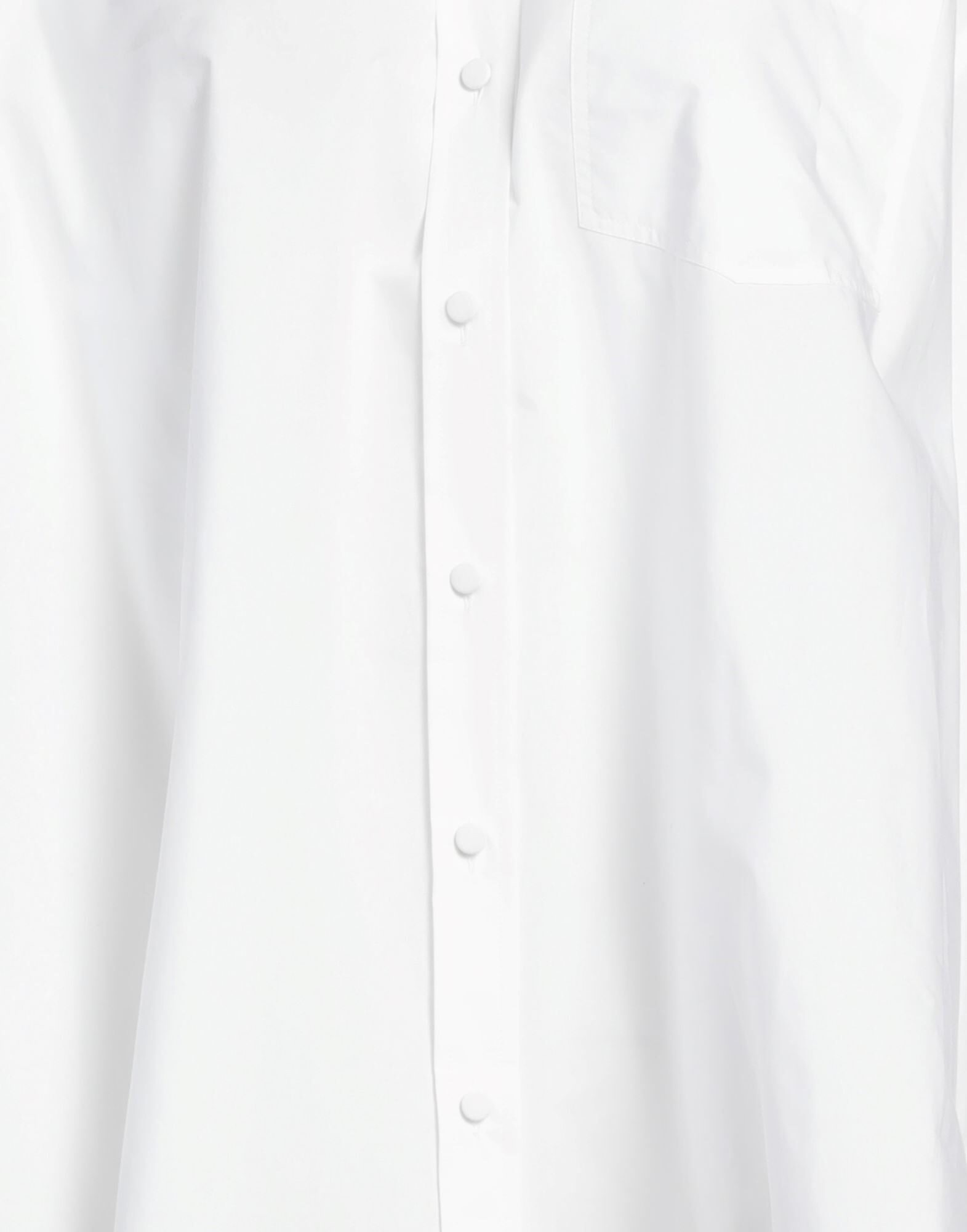 White Women's Solid Color Shirts & Blouses - 4