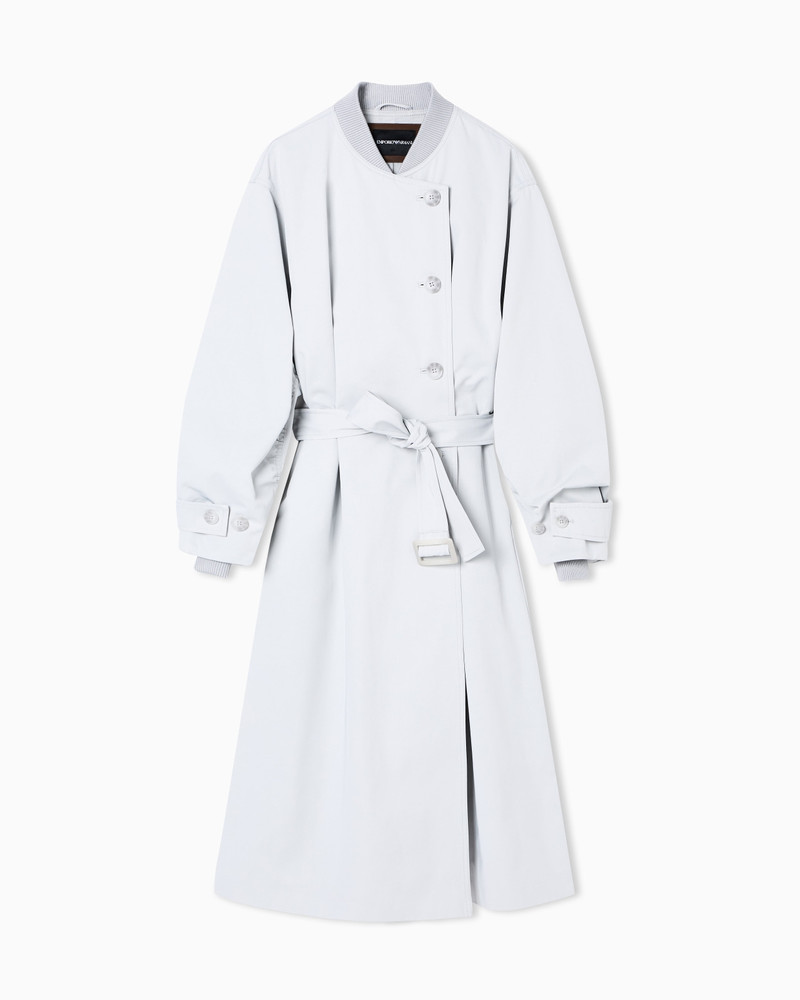 TWO-PIECE EFFECT TRENCH COAT IN WATER-REPELLENT TECHNICAL COTTON 1