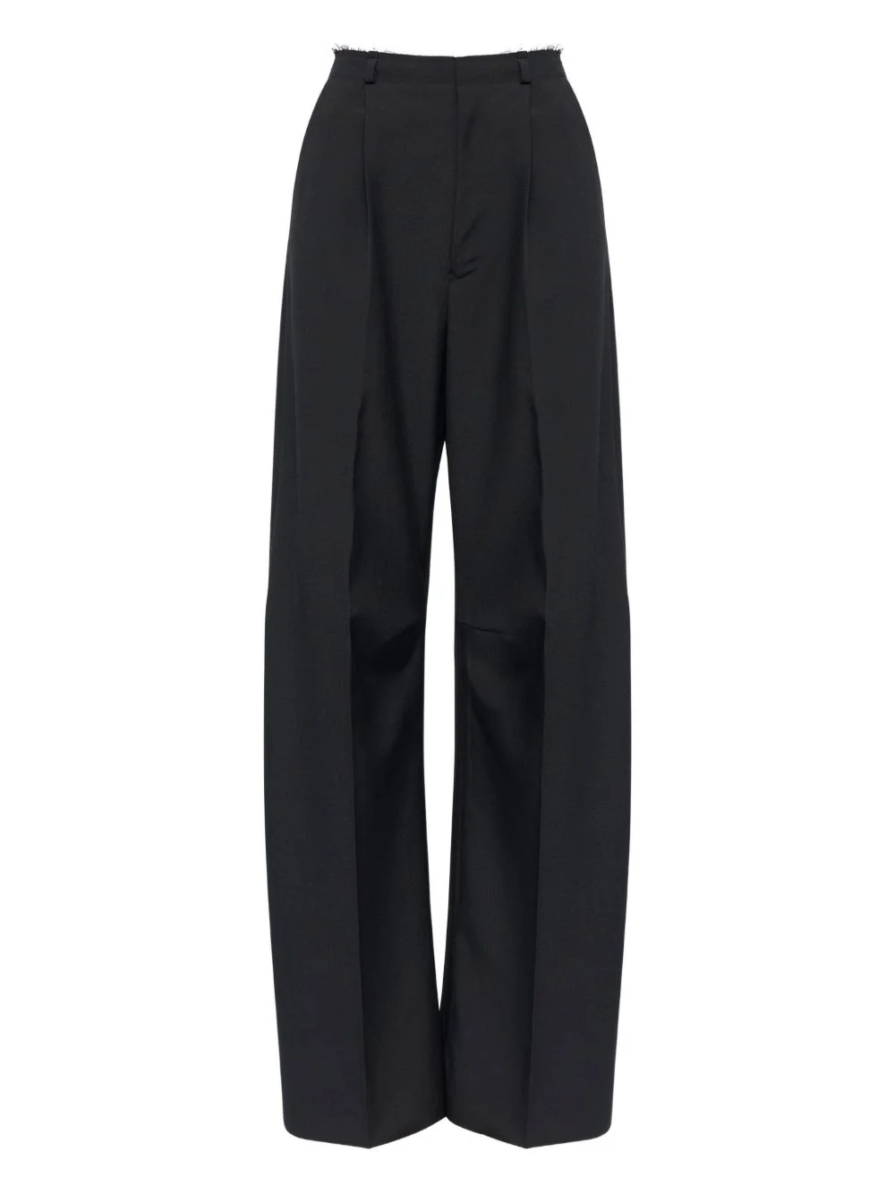 frayed tailored trousers - 1