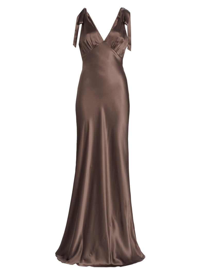 Women's Pernille Silk Tie-Strap Dress - Magnetic 1