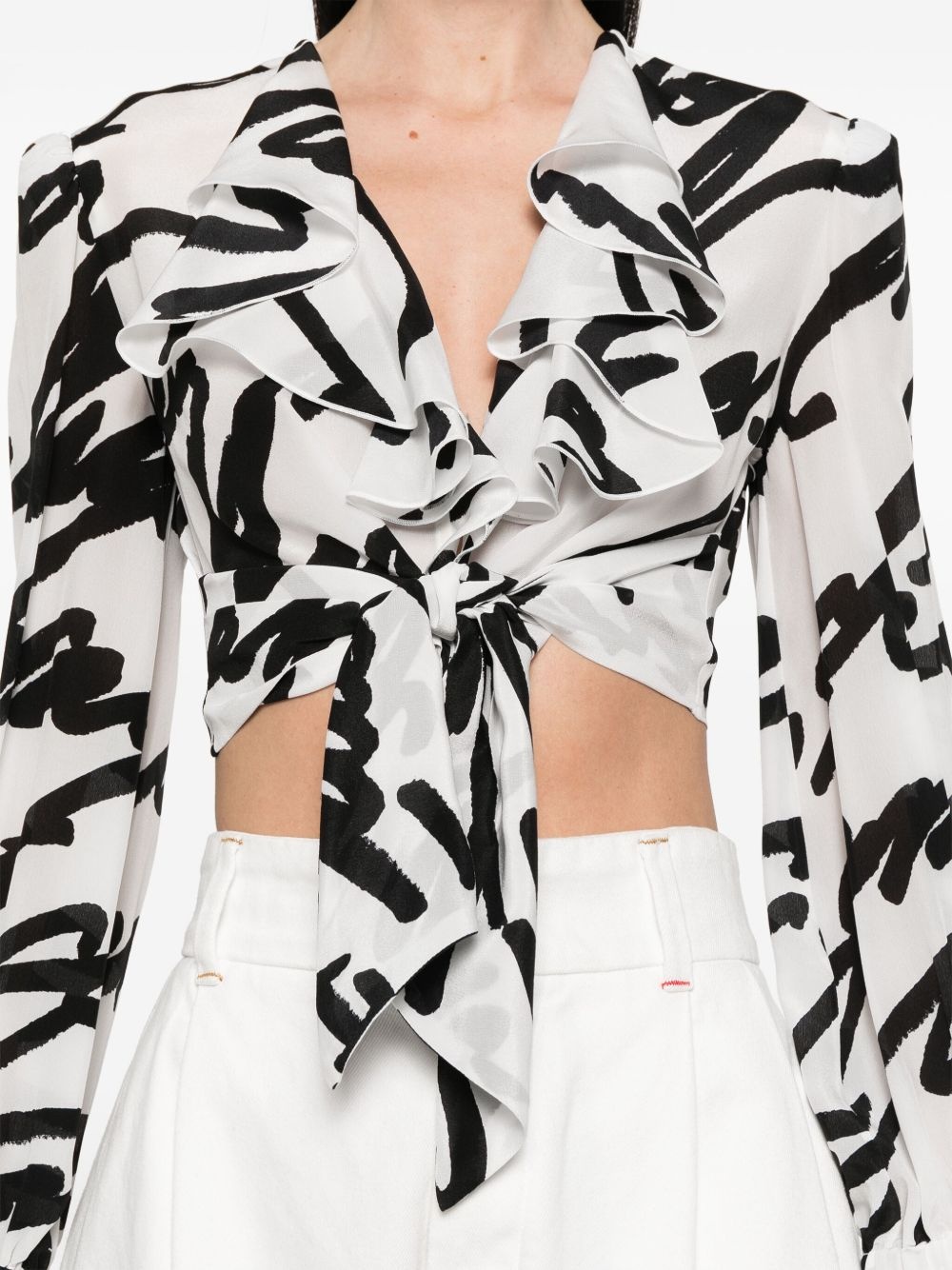 Love Letter-print blouse - 5