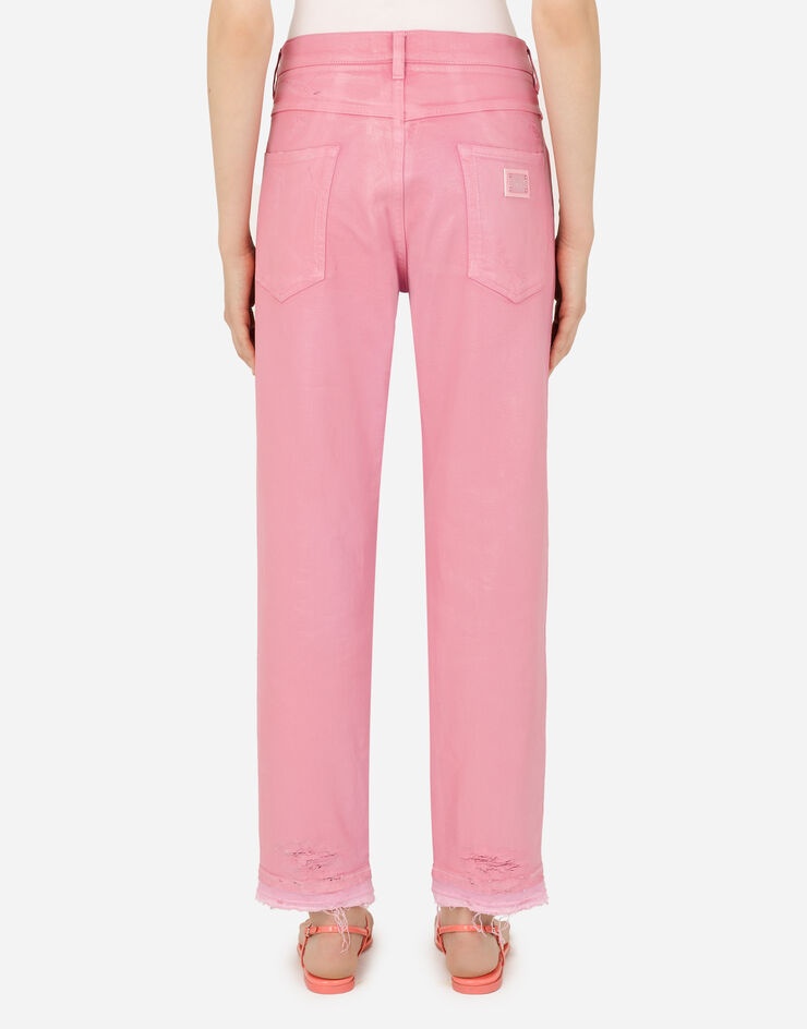 Coated denim loose jeans - 3