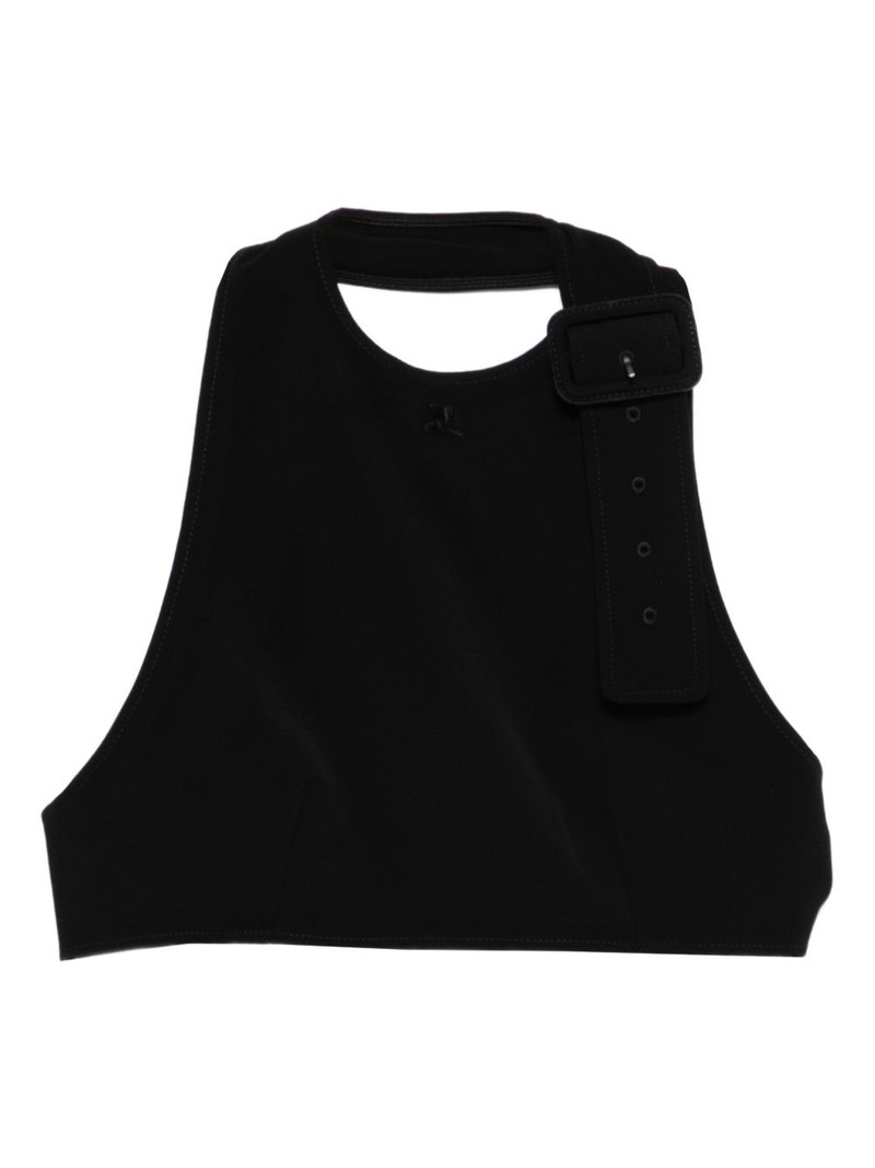 buckle-detail crop top 1