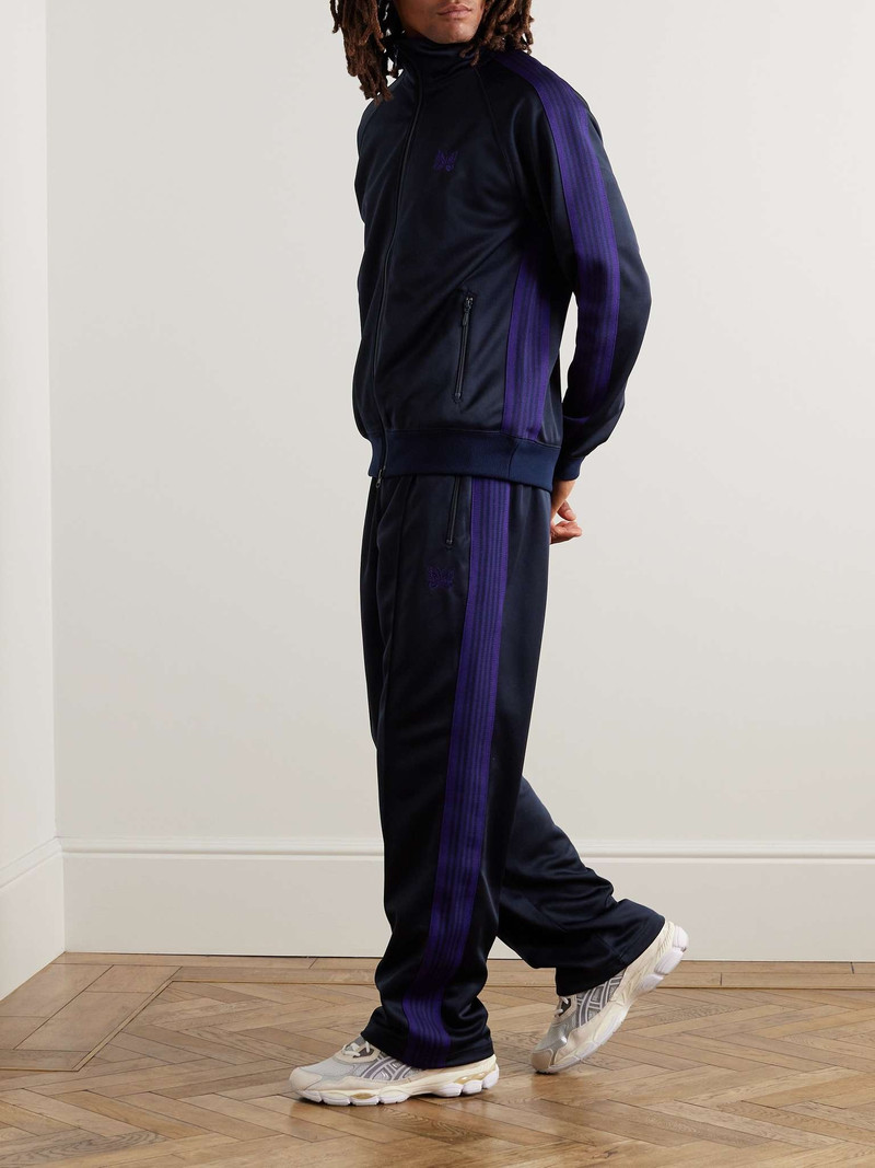 NEEDLES Tapered Logo-Embroidered Striped Jersey Track Pants outlook