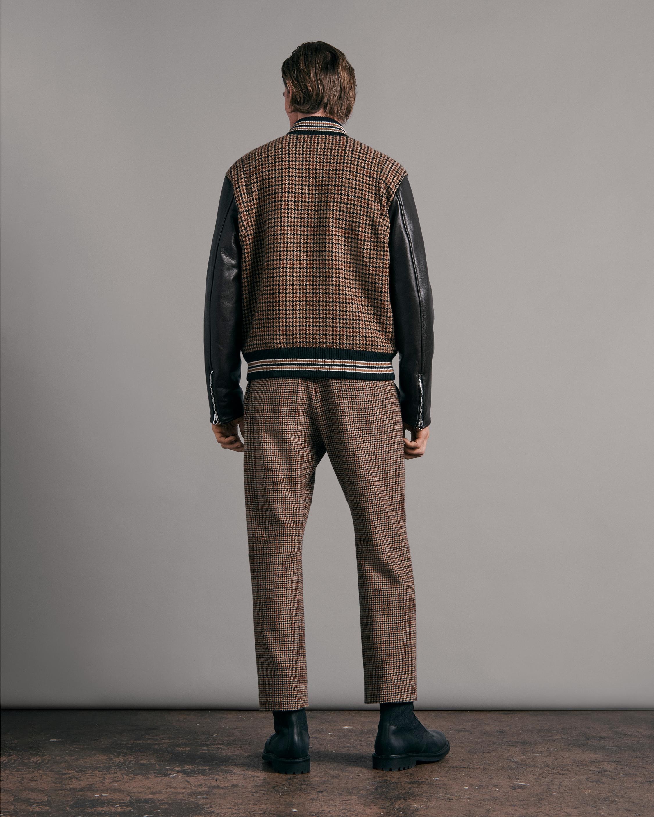 Varsity Houndstooth Wool Jacket
Relaxed Fit Jacket - 5