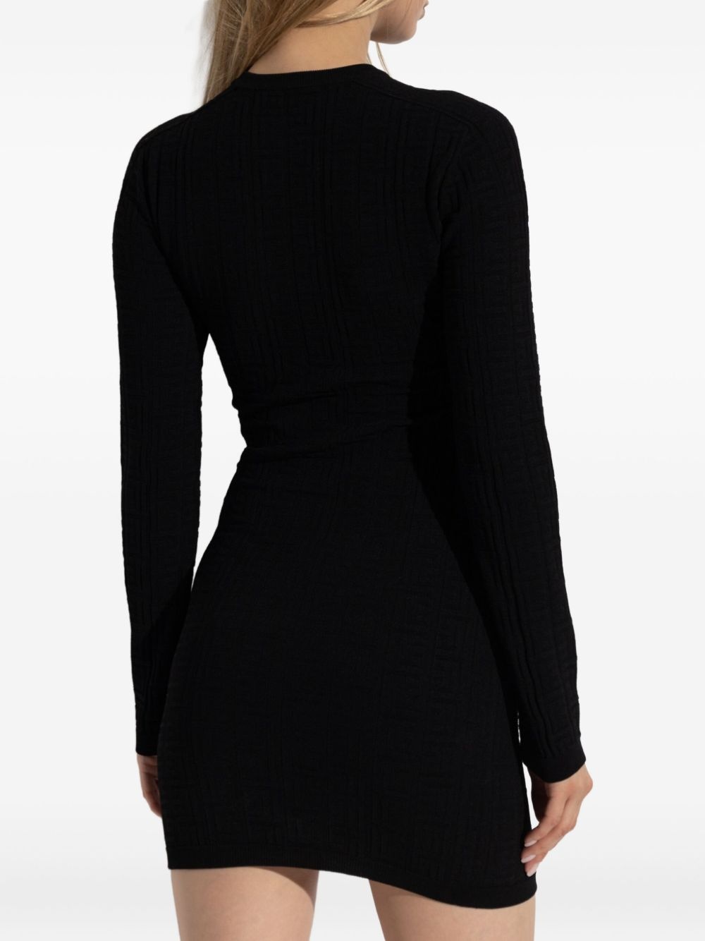 ribbed long-sleeve dress - 4
