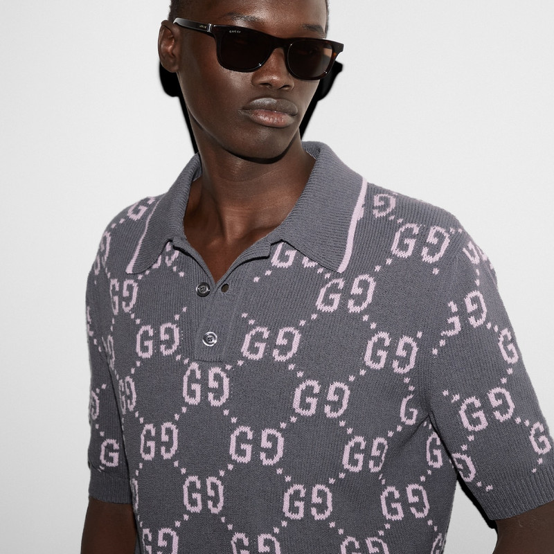 GG cotton jacquard polo shirt 5