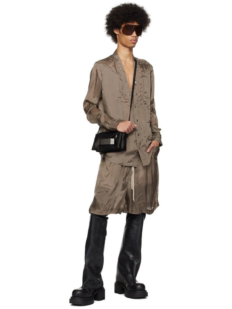 Rick Owens Gray Larry Fogpocket Shirt outlook