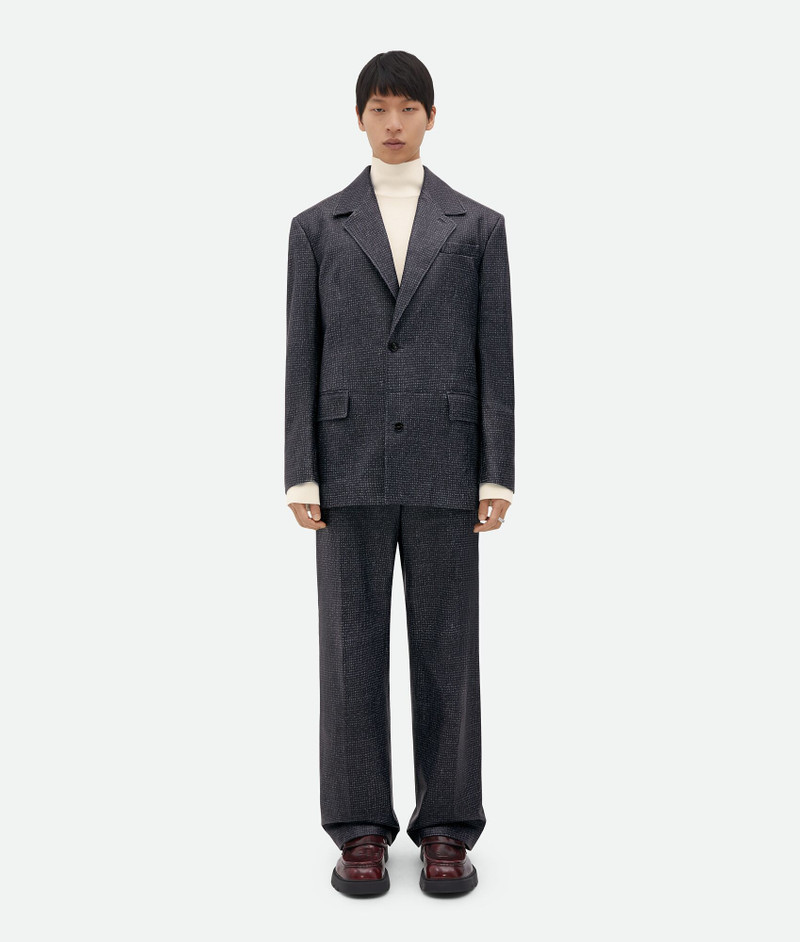 Printed Leather Houndstooth Jacket 1