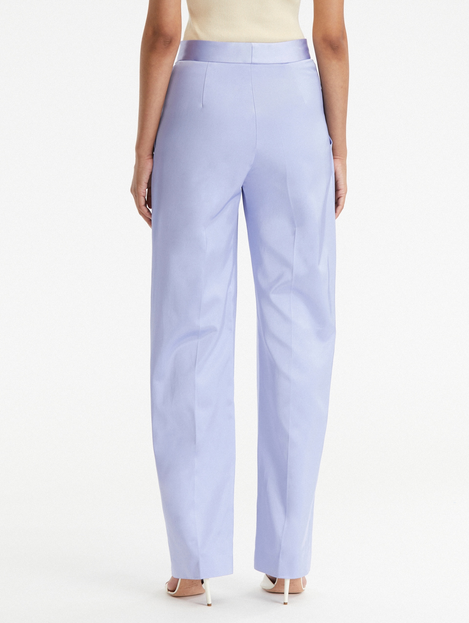SEAM DETAIL SATIN PANT - 4