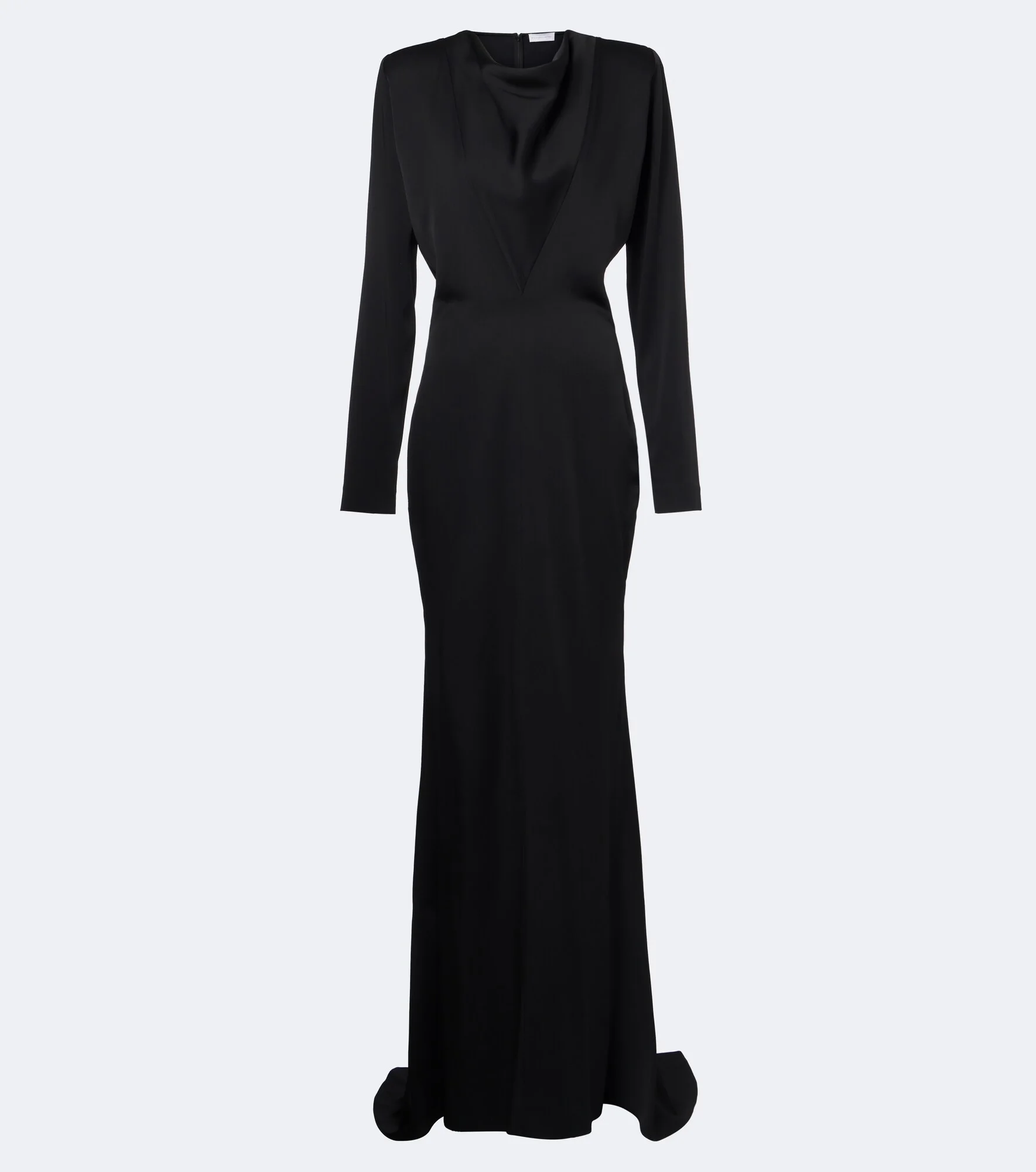 Draped satin gown - 1