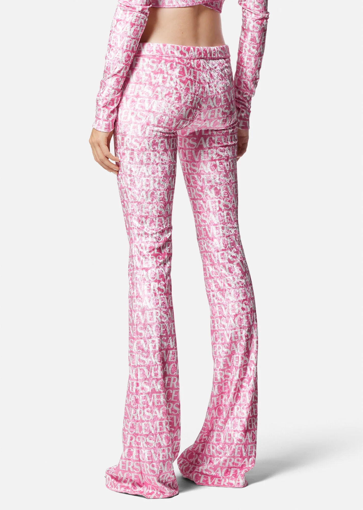 Versace Allover Velvet Trousers - 4