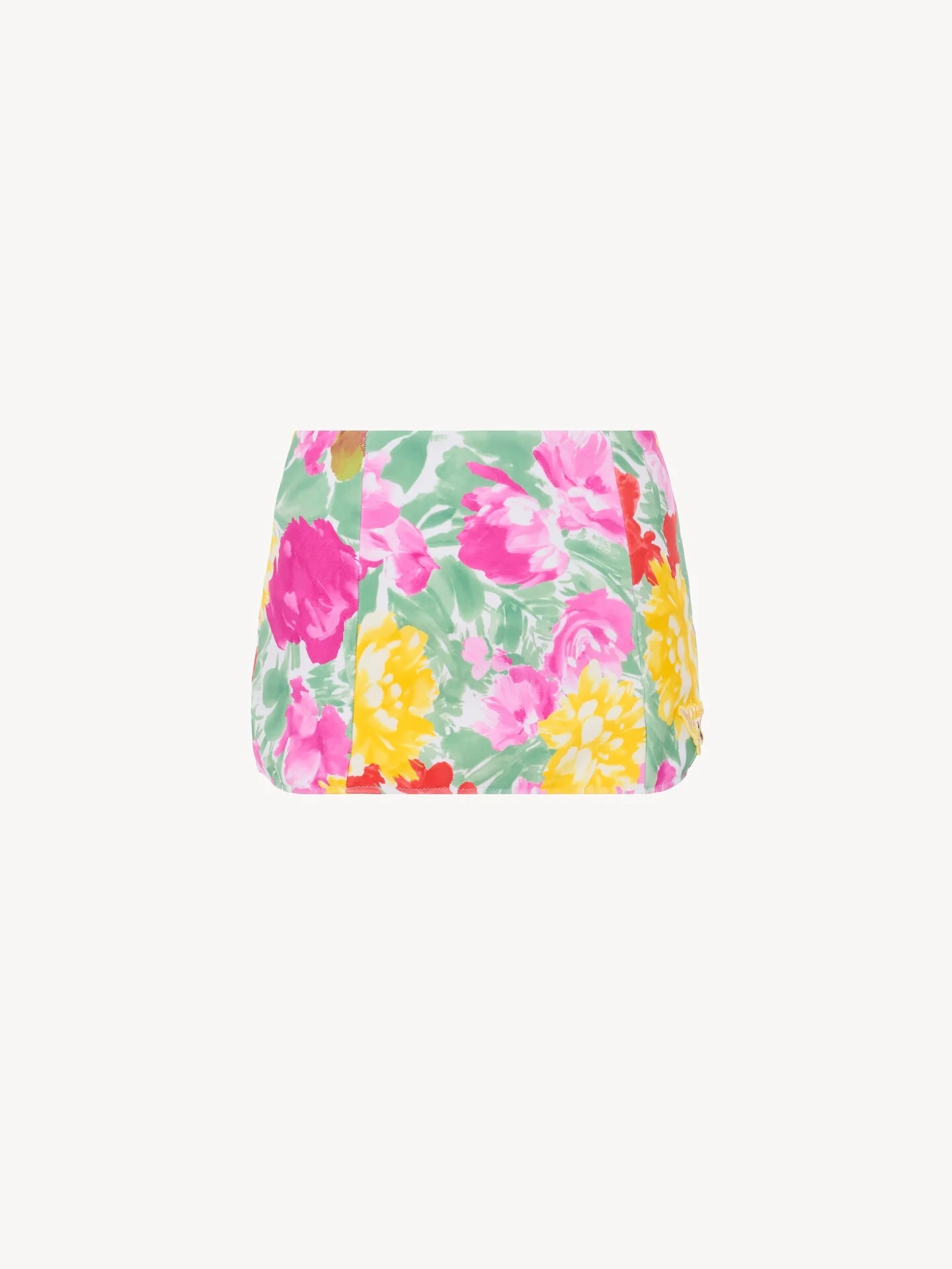 GARDEN-PRINT HIGH-WAISTED SWIM SKIRT - 1