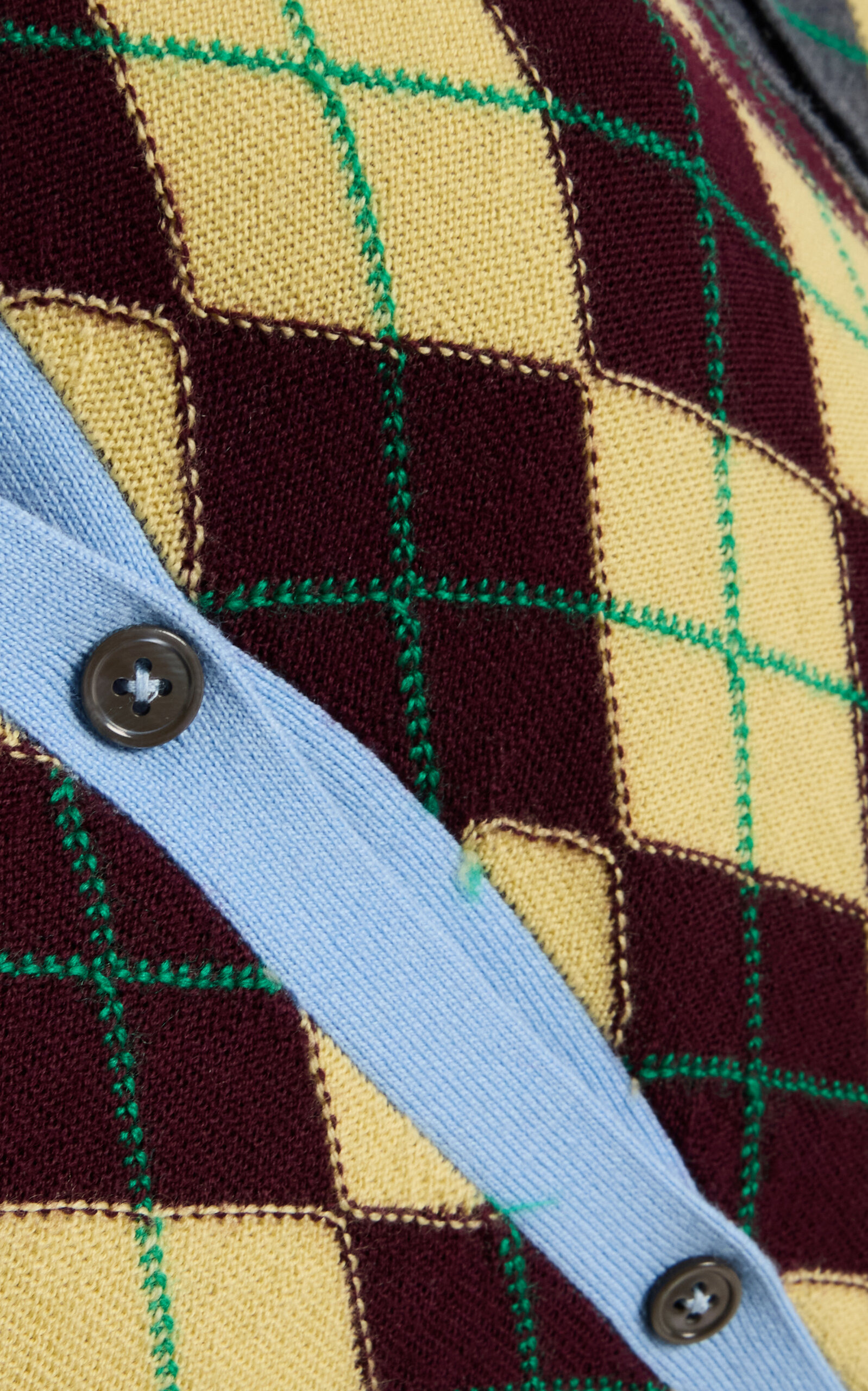 William Argyle Merino Wool Cardigan print - 6