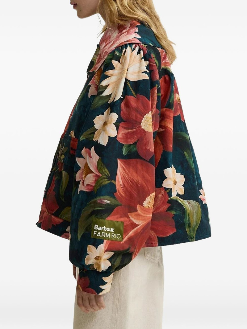 x FARM Rio floral-print collared jacket 4