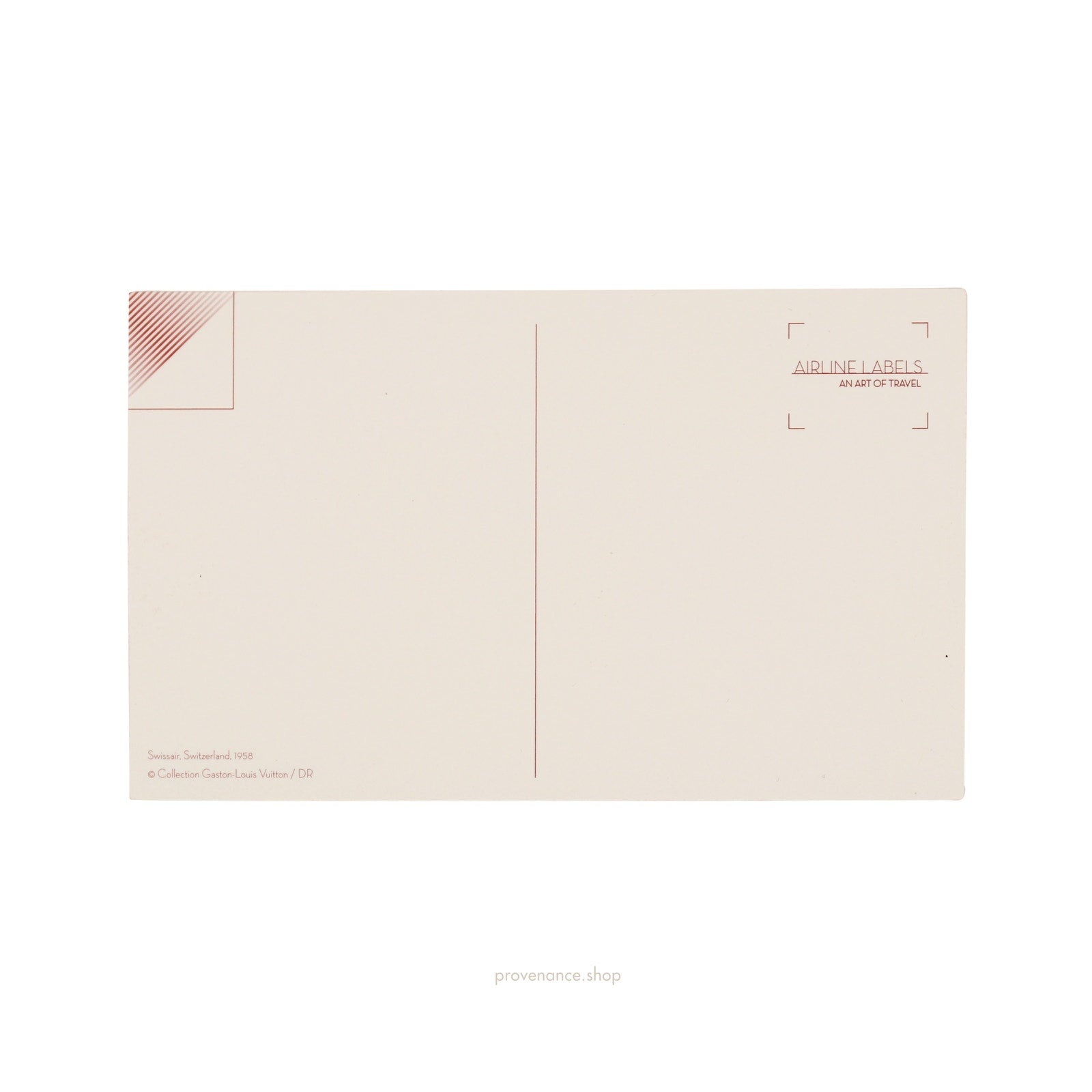 Louis Vuitton Airline Label Postcard Sticker- SWISSAIR MIDDLE EAST - 2