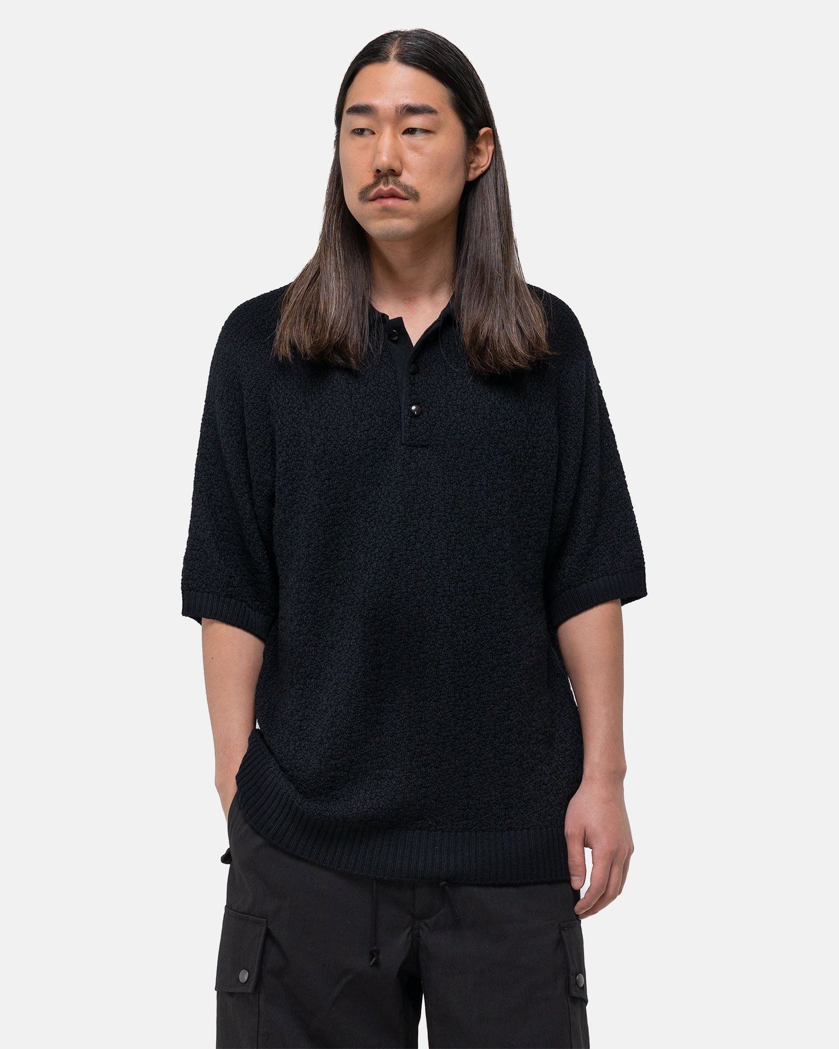 NEEDLES S/S Polo Sweater | REVERSIBLE