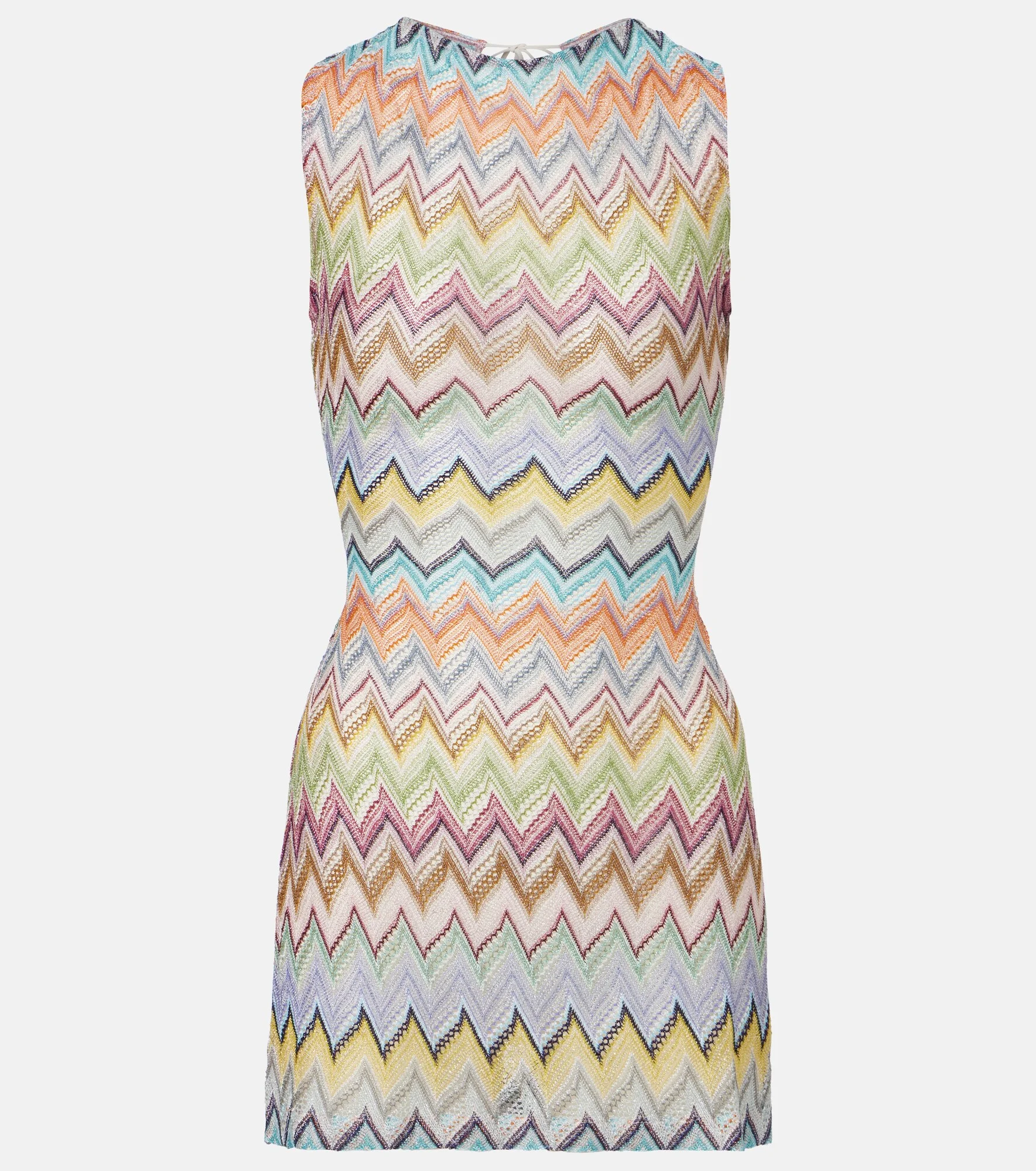 Zigzag lamé beach cover-up - 1