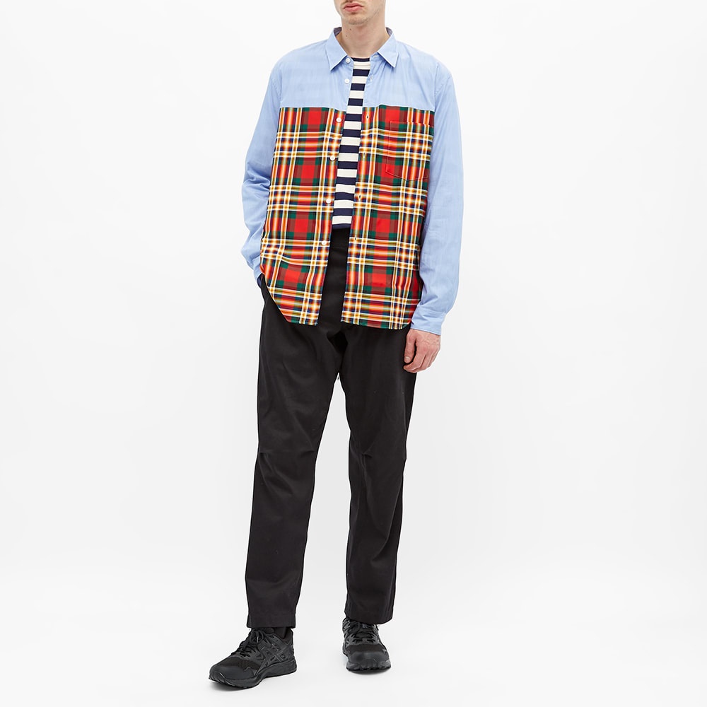 Comme des Garcons Homme Plus Panel Check Chambray Shirt - 5