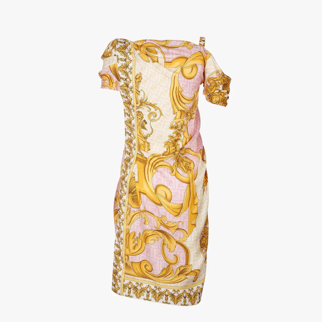 Fendace multicolor silk dress - 2