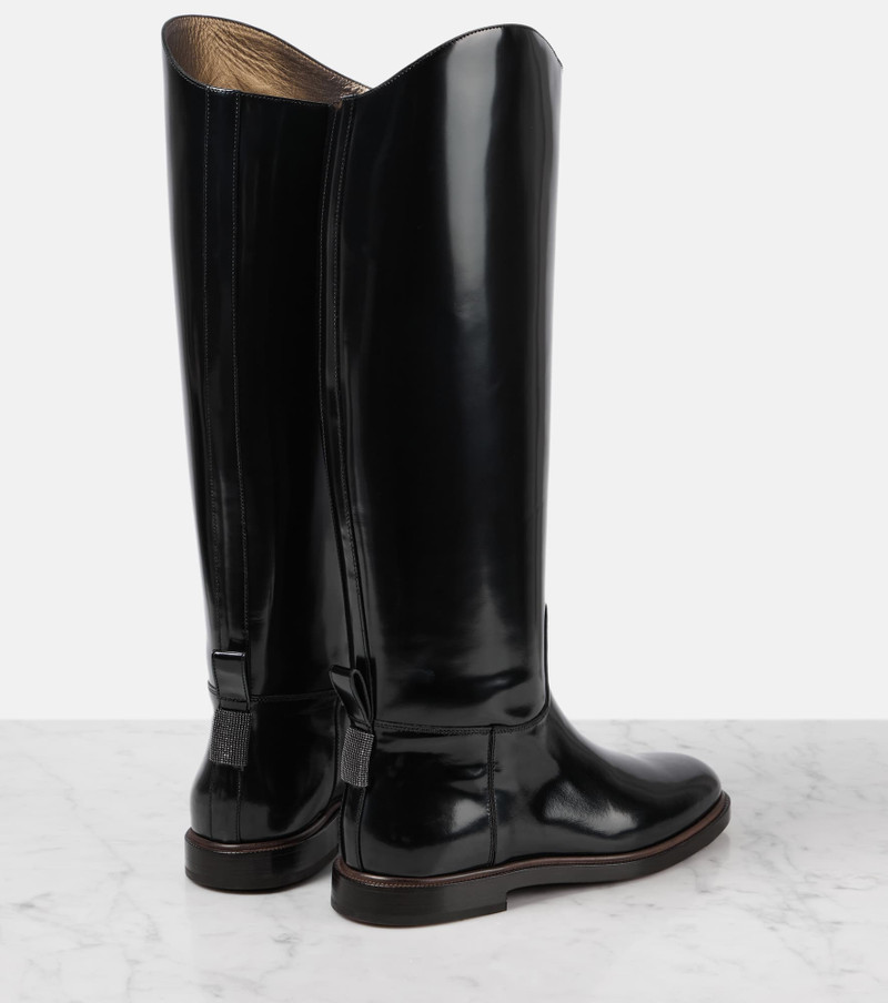Brunello Cucinelli Polished leather knee-high boots outlook