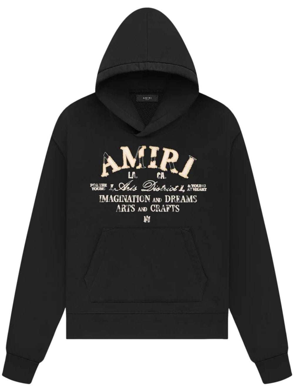 logo-print cotton hoodie - 1