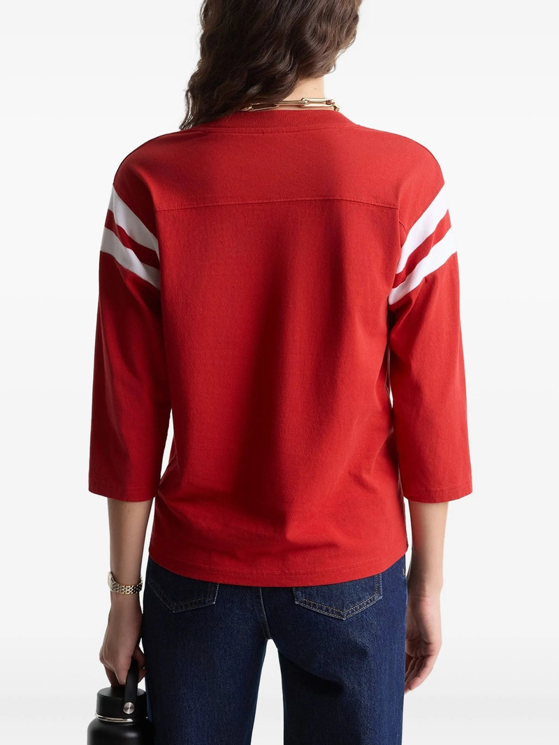 Sporty & Rich Striped Graphic Top 3