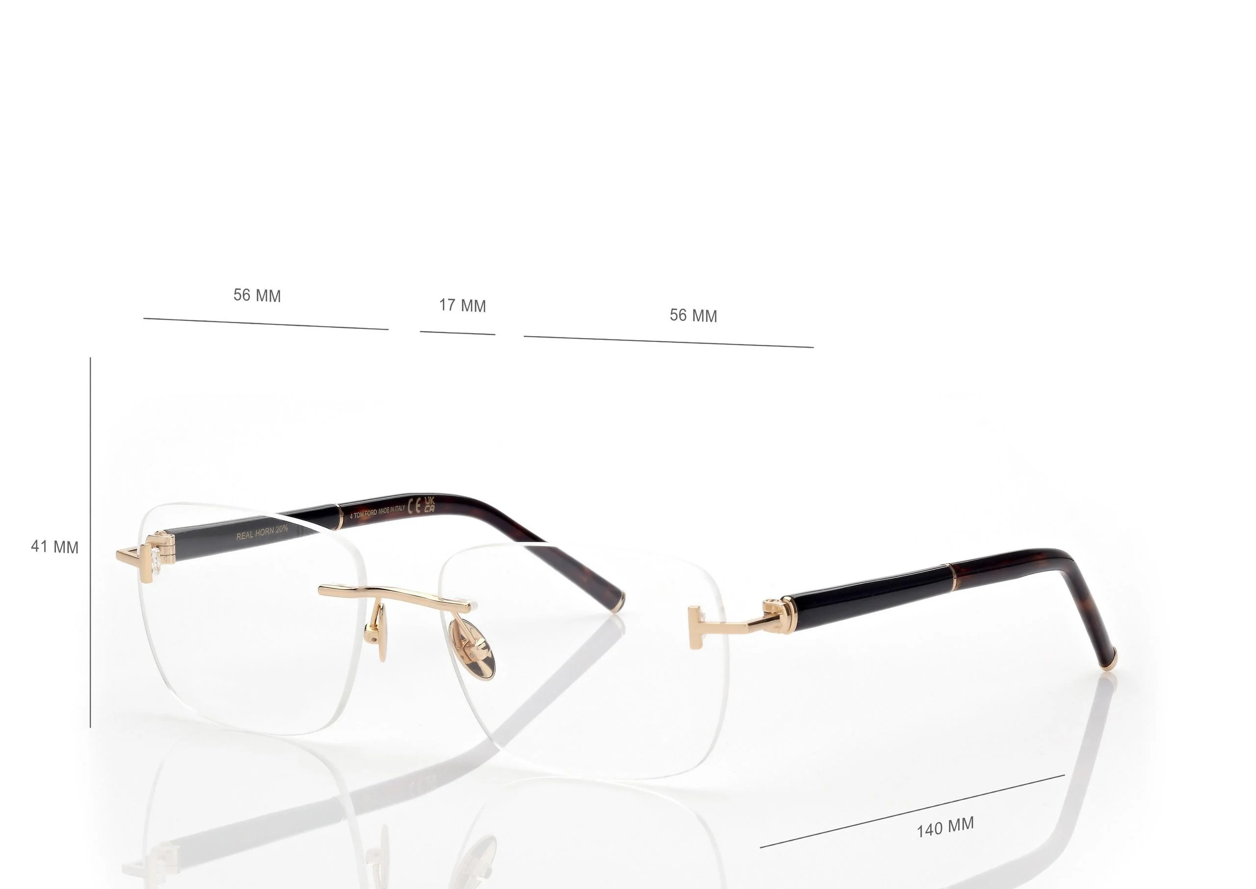 HORN AND TITANIUM RECTANGULAR OPTICALS - 1