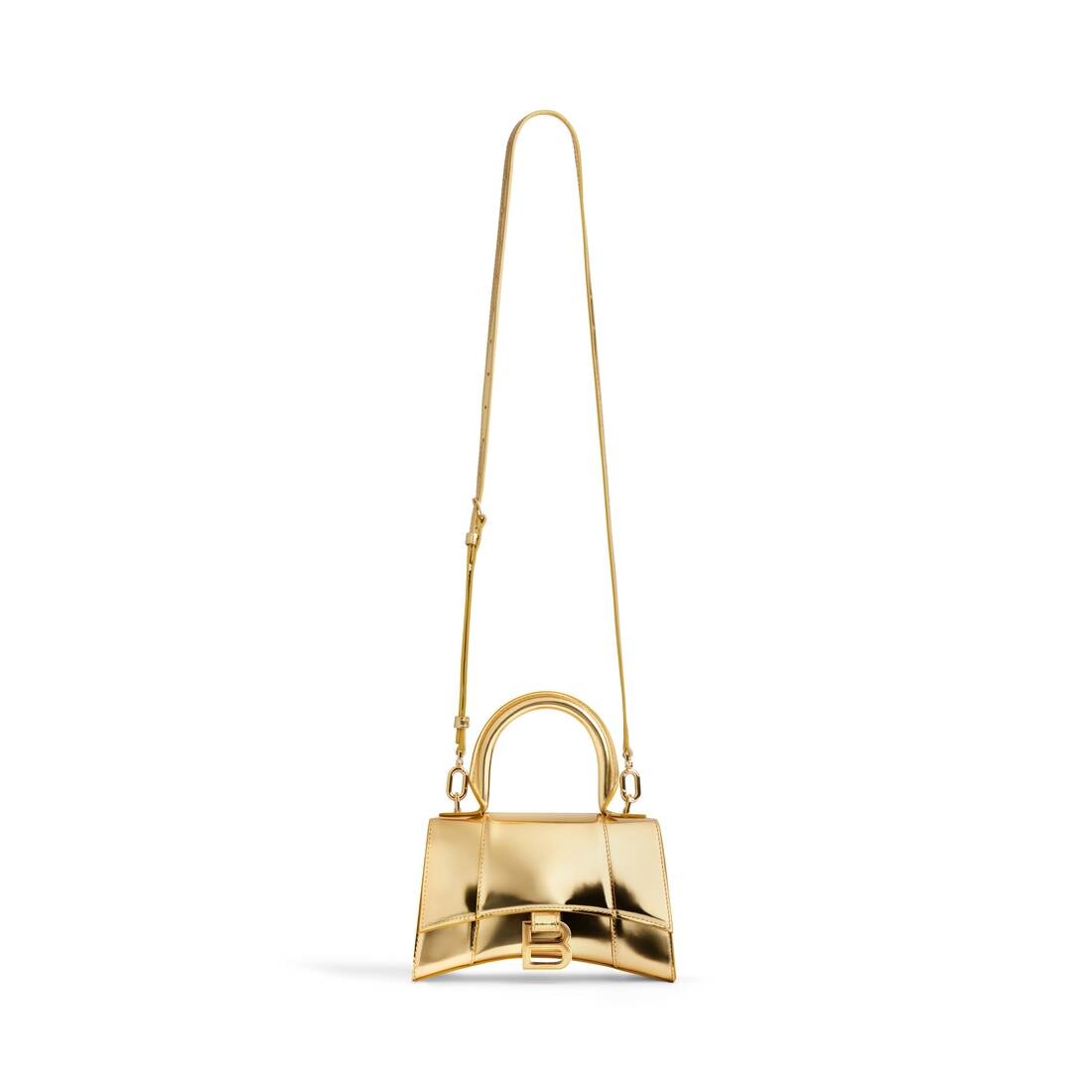 Women's Hourglass Xs Handbag Mirror Effect in Gold - 7