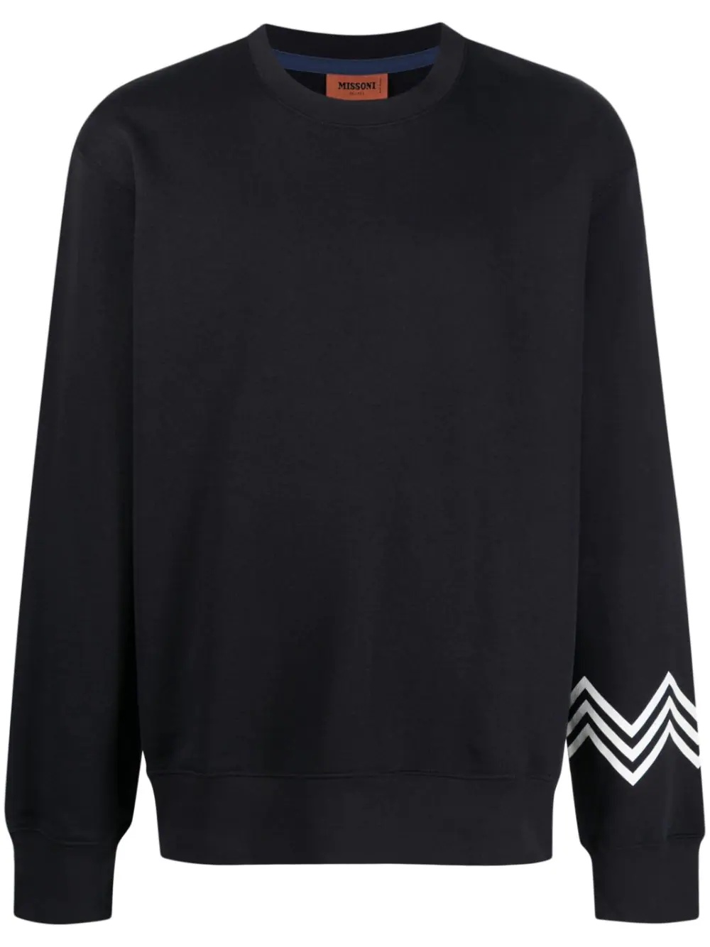 zigzag-pattern long-sleeve jumper - 1