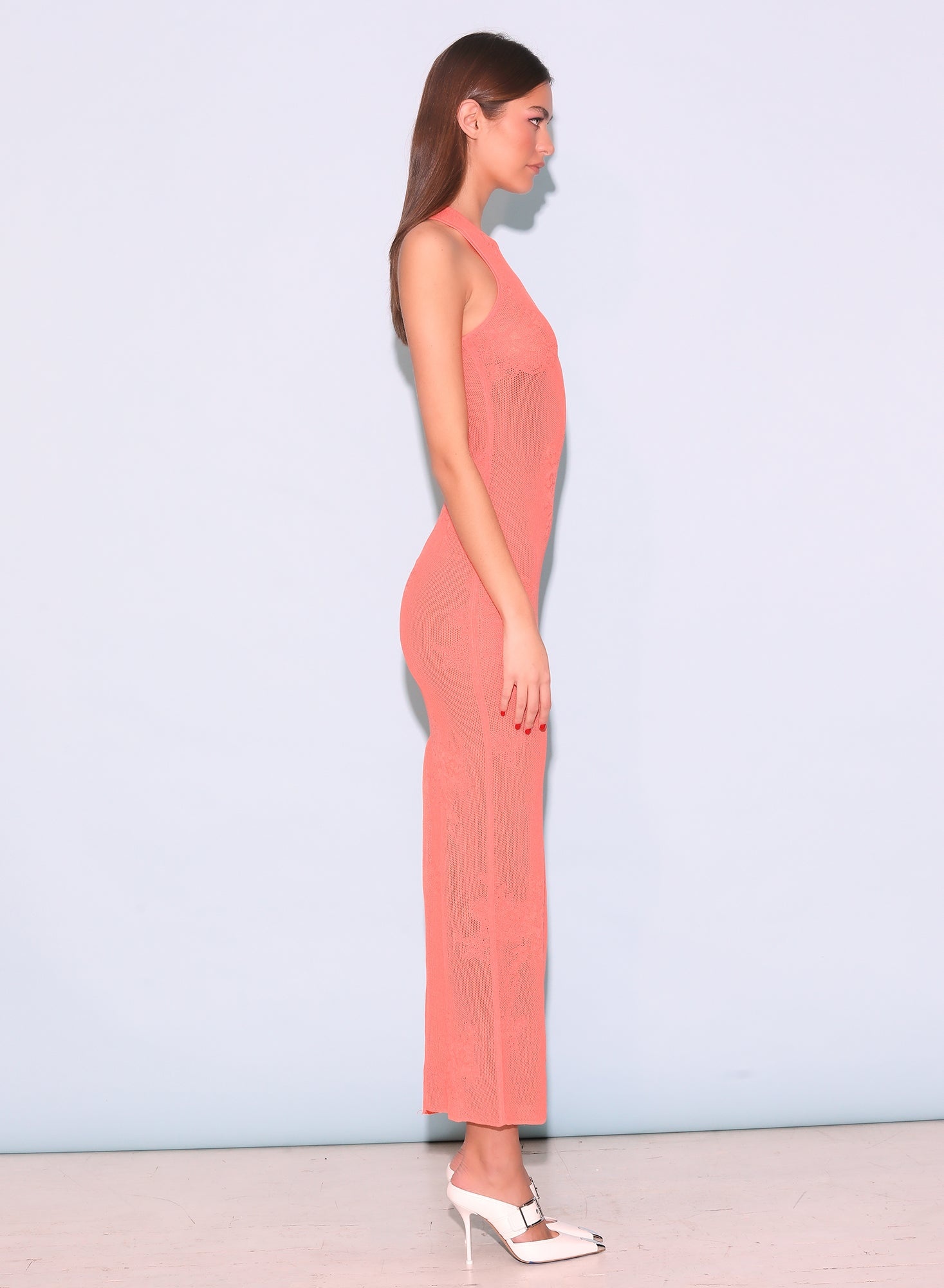 Lace Pointelle Maxi Dress - 6