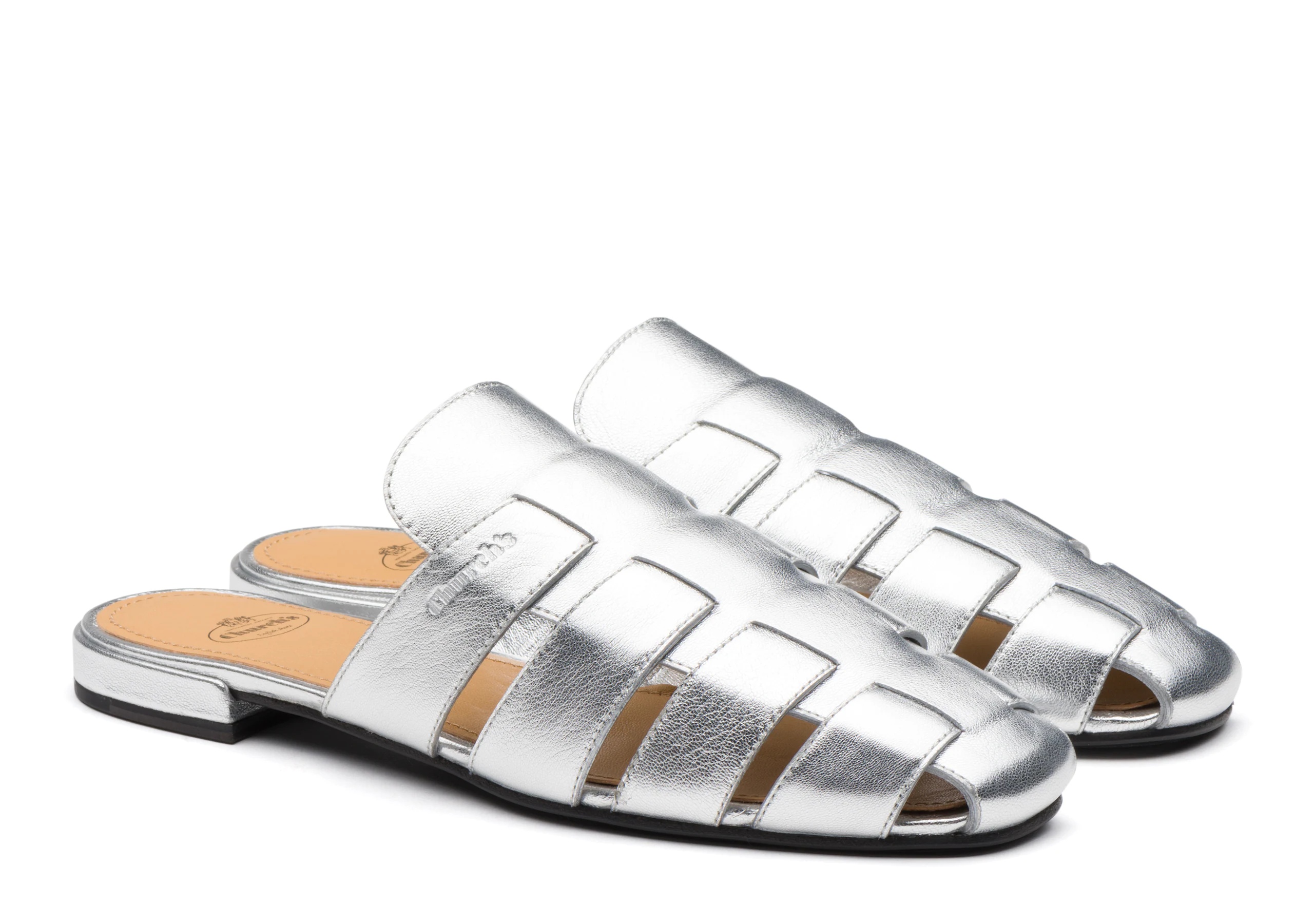 Becky
Nappa Leather Mule Sandal Silver - 2