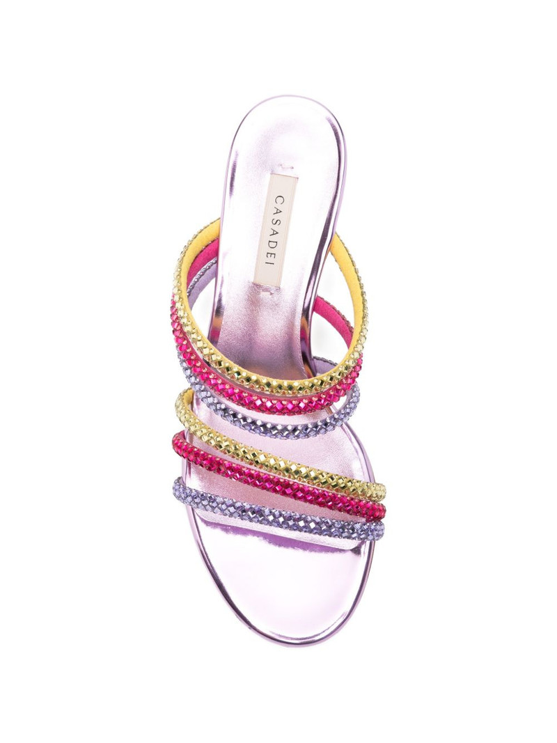 crystal-embellished metallic sandals 4