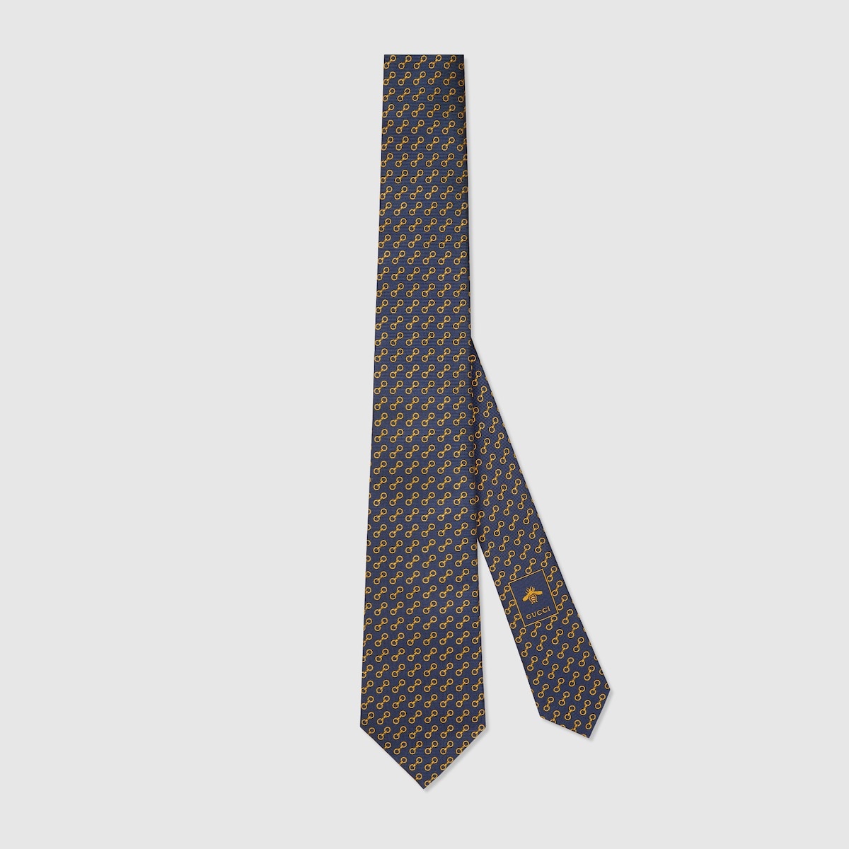 Horsebit silk jacquard tie - 1