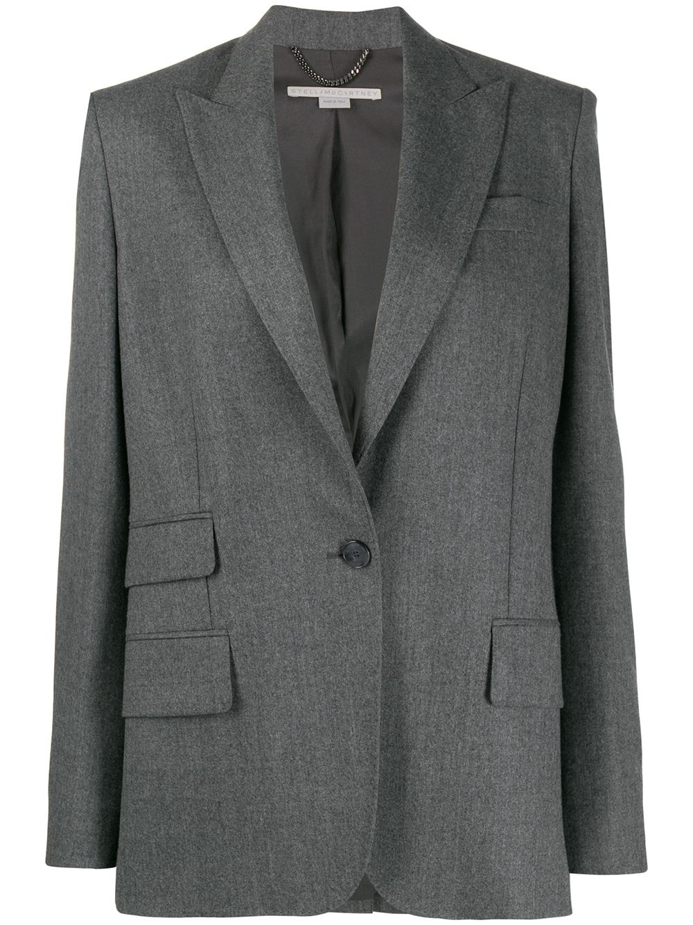 pocket detail single-breasted blazer - 1