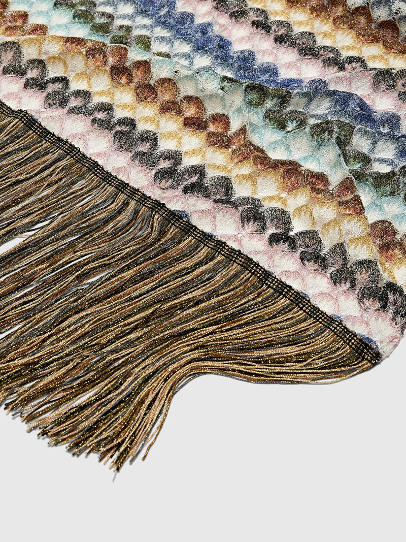 Missoni Viscose lamé stole with fringes and lace motif outlook