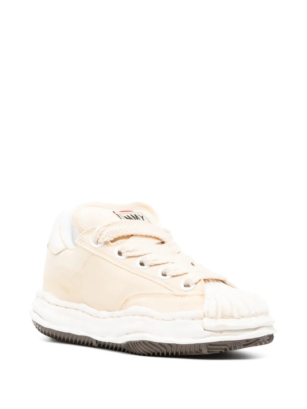 MAISON MIHARA YASUHIRO - Men Blakey Puffer Original Sole Canvas Garment Dyed Low-Top Sneaker - 2