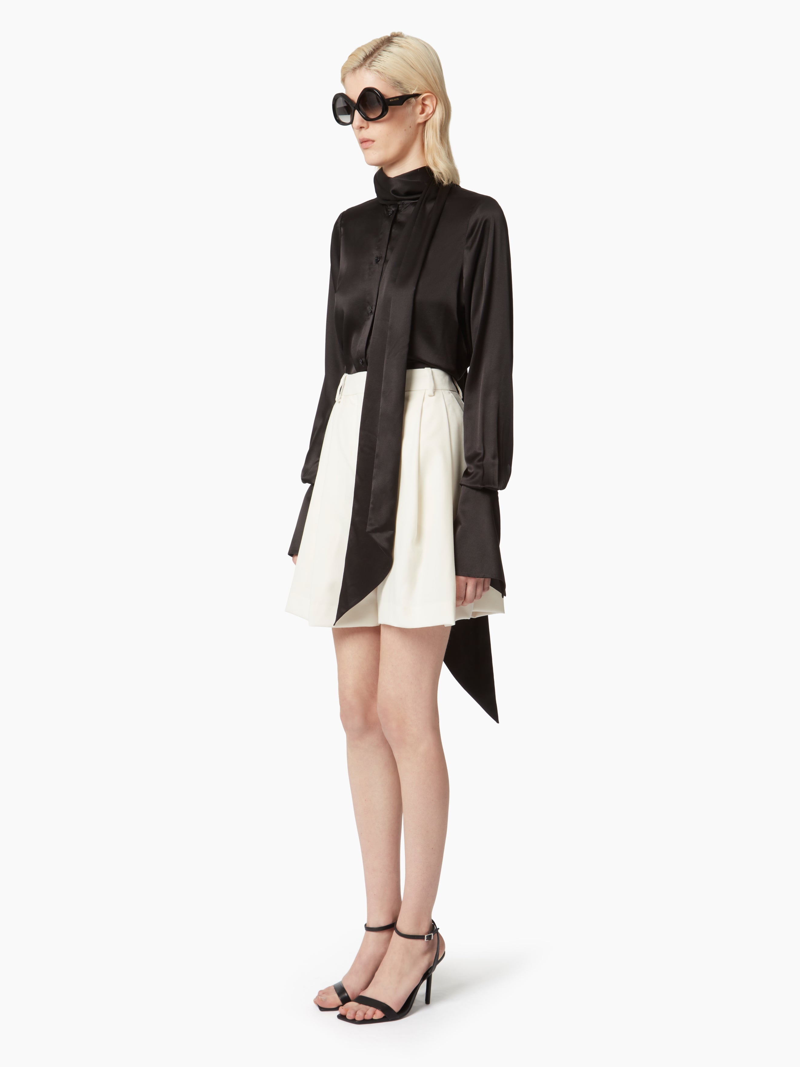 SATIN LAVALIERE SHIRT - 2