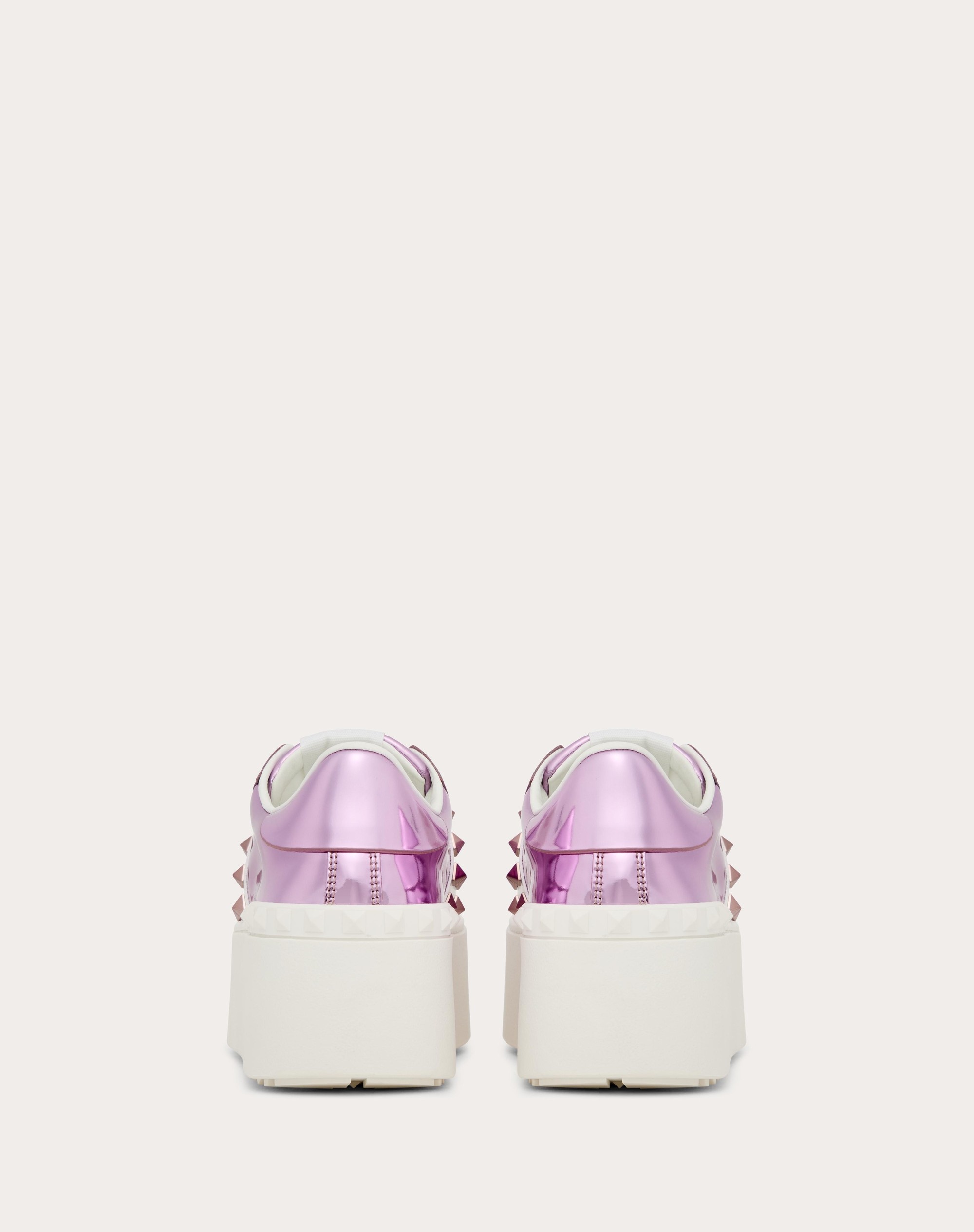 FLATFORM ROCKSTUD UNTITLED MIRROR-EFFECT TRAINER WITH CALFSKIN BAND - 3