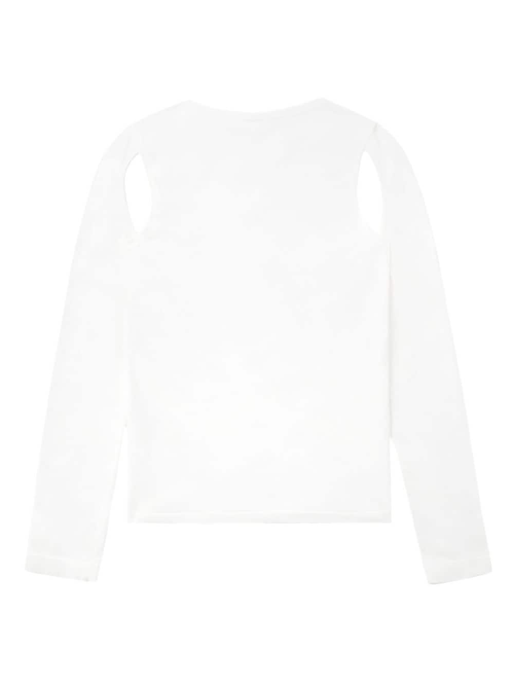 cut-out fine-knit jumper - 6