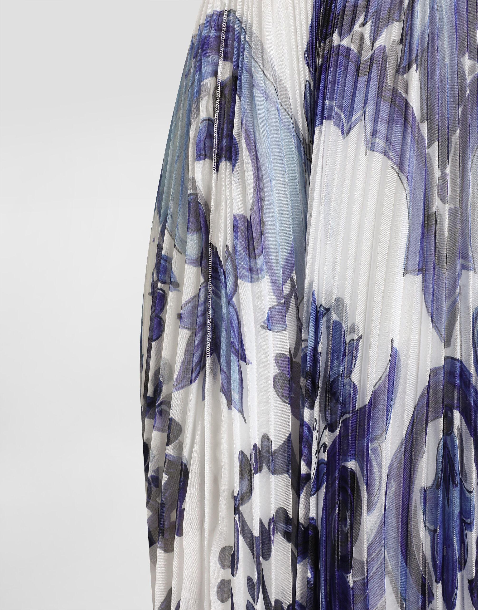 Majolica-print chiffon dress - 6